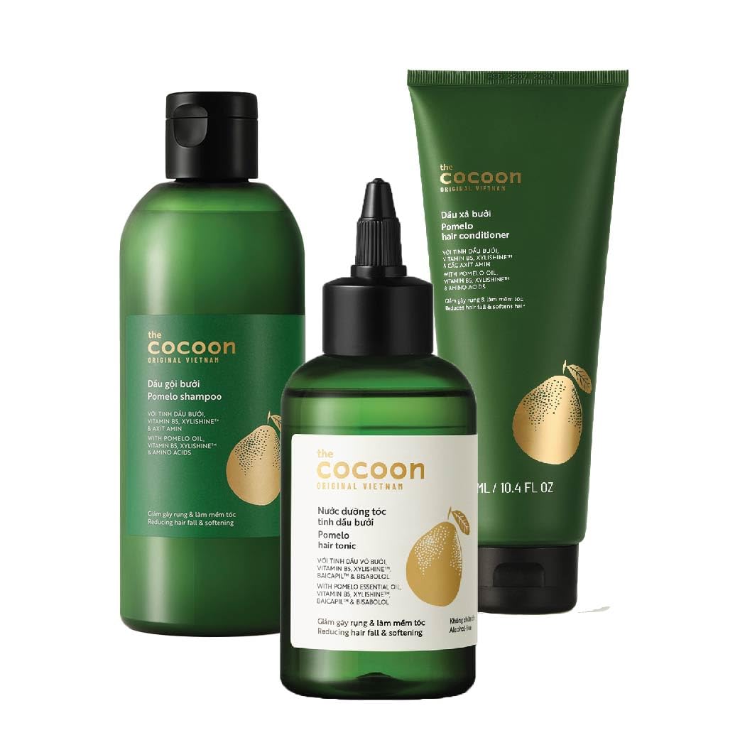 COCOONORIGINALCocoon Hair Repair Set (SAVE 25%): Pomelo Tonic (4.7 fl oz), Shampoo (10.4 fl oz), and Conditioner (10.4 fl oz)
