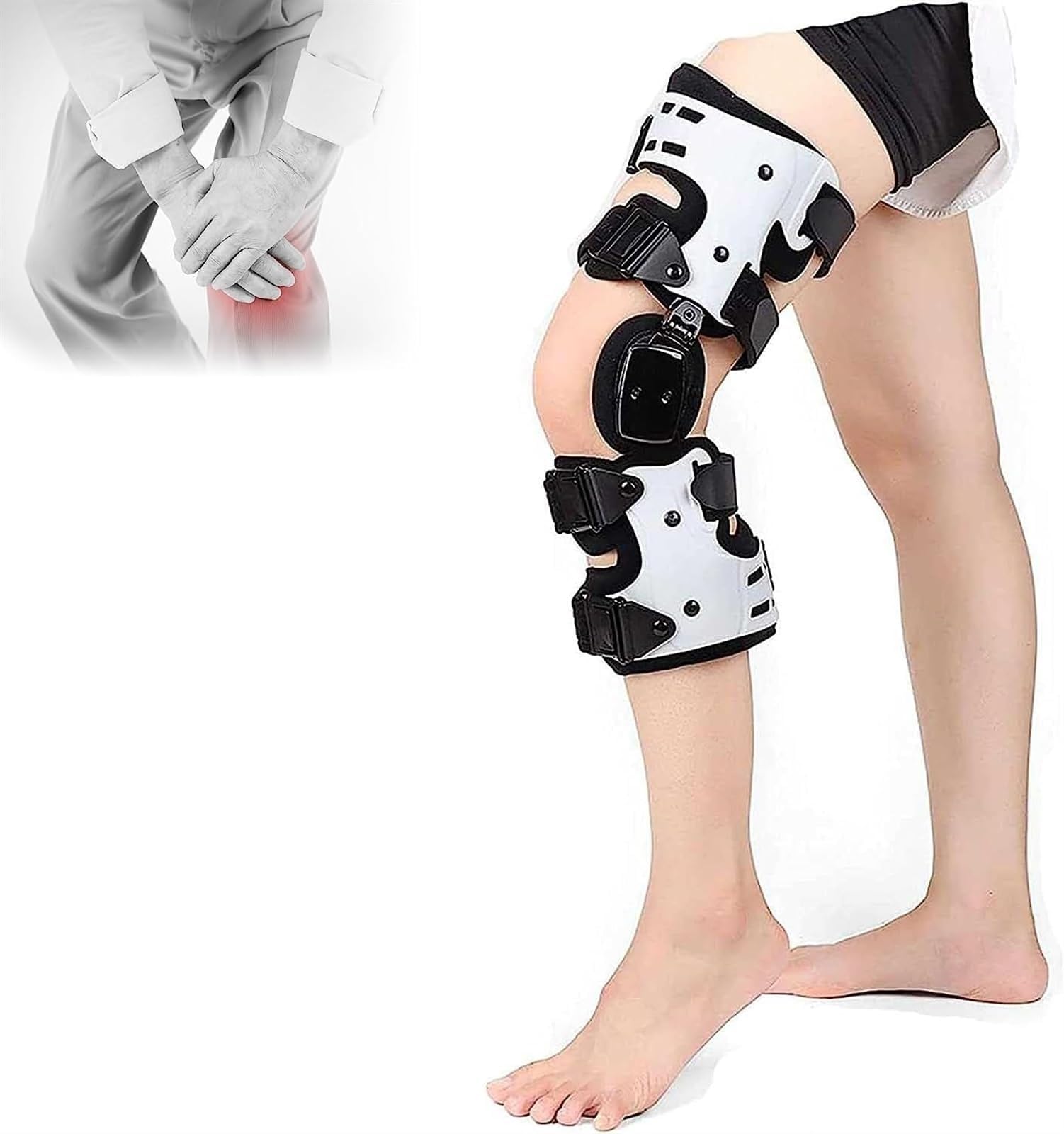 Orthèse de genou contre les raideurs de l'arthrose pour soulager la jambe droite