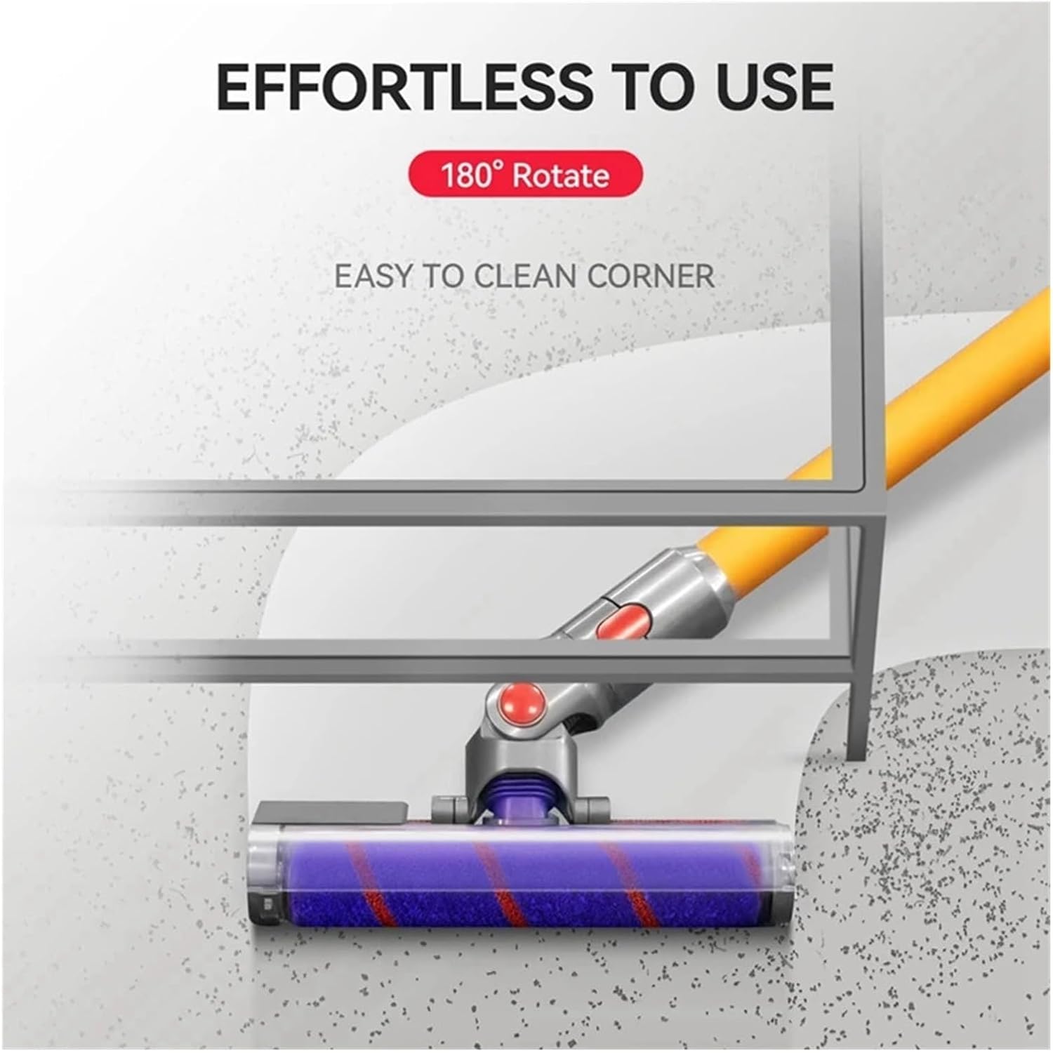 Soft Roller Head, Compatible with Dyson, Green Light Attachment for V7 V8 V10 V11 V15