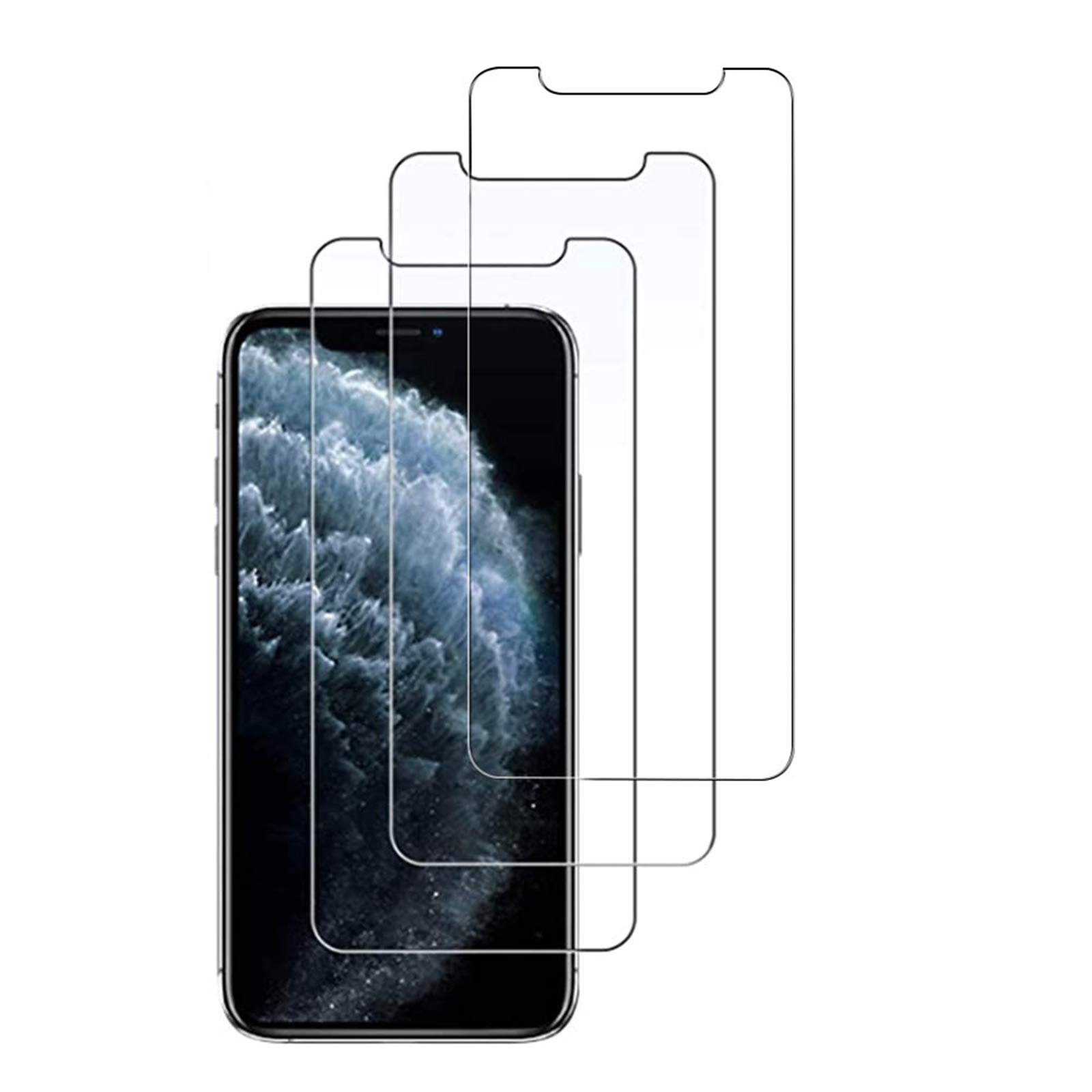 3 Pack iPhone Xs Max/iPhone 11 Pro Max Screen Protector Premium HD Clarity Tempered Glass Screen Protector Film compatible for iPhone Xs Max/iPhone 11 Pro Max