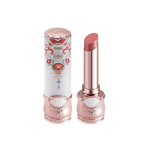 Flower Knows Butterfly Cloud Collar Glossy Lipstick,Hydrating Solid Lip Gloss,Moisturizing Red Tinted Lip Balm,Long Lasting Lip Gloss in Balm for Girls&Women,Vegan & Cruelty-Free(C07 Red Bean)