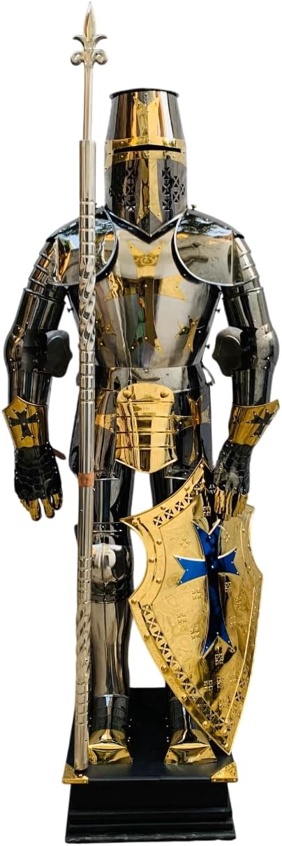 ARTIZANSTORE Medieval Knights Crusader Suit Of Armour Full Body Costume