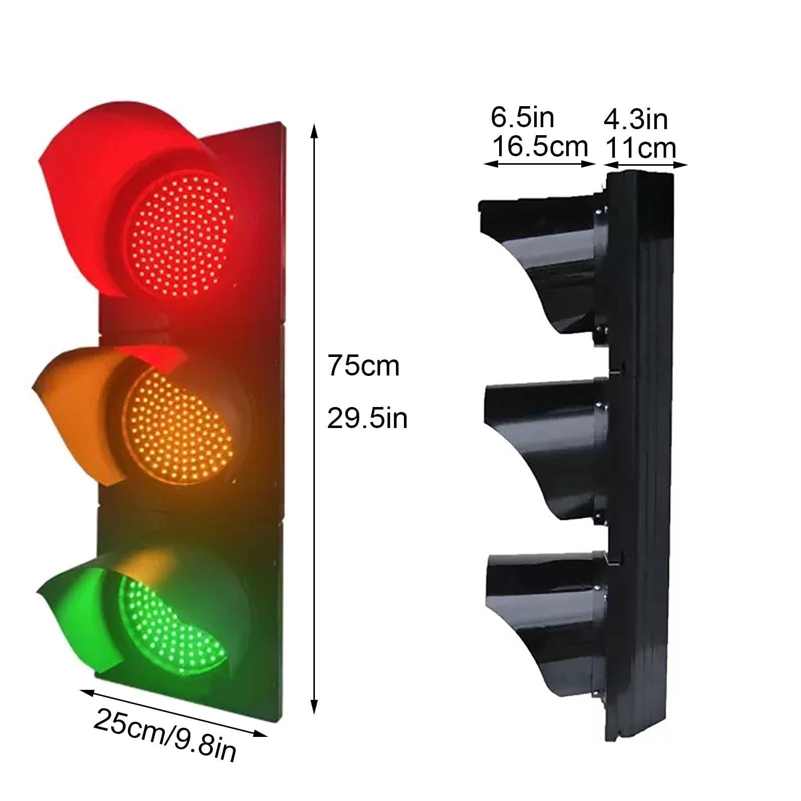 Sygnalizator świetlny LED 200 mm (8 cali), czerwone/żółte/zielone światło stopu ze zdalnym sterowaniem, przemysłowy sygnalizator świetlny drogowy(DC12V)
