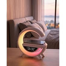 RGB Gece Lambal  Kablosuz  arj Cihazl  Bluetooth Hoparl r Dijital Saat
