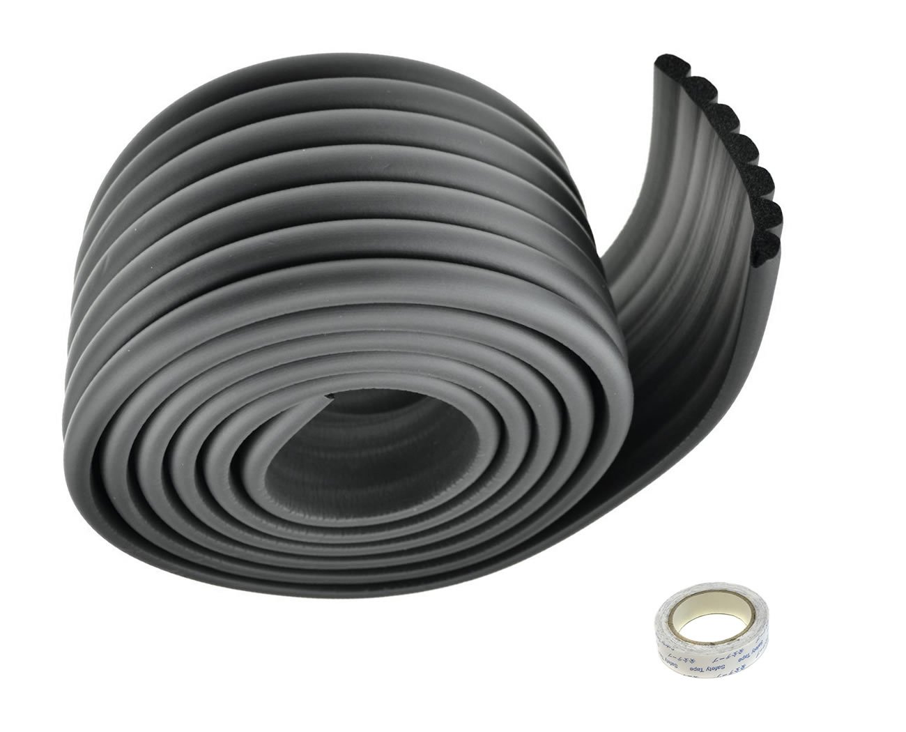 Uniwersalny bufor zabezpieczający 2 m x 80 mm ochrona przed uderzeniami gąbka poduszka czarna TKD7002