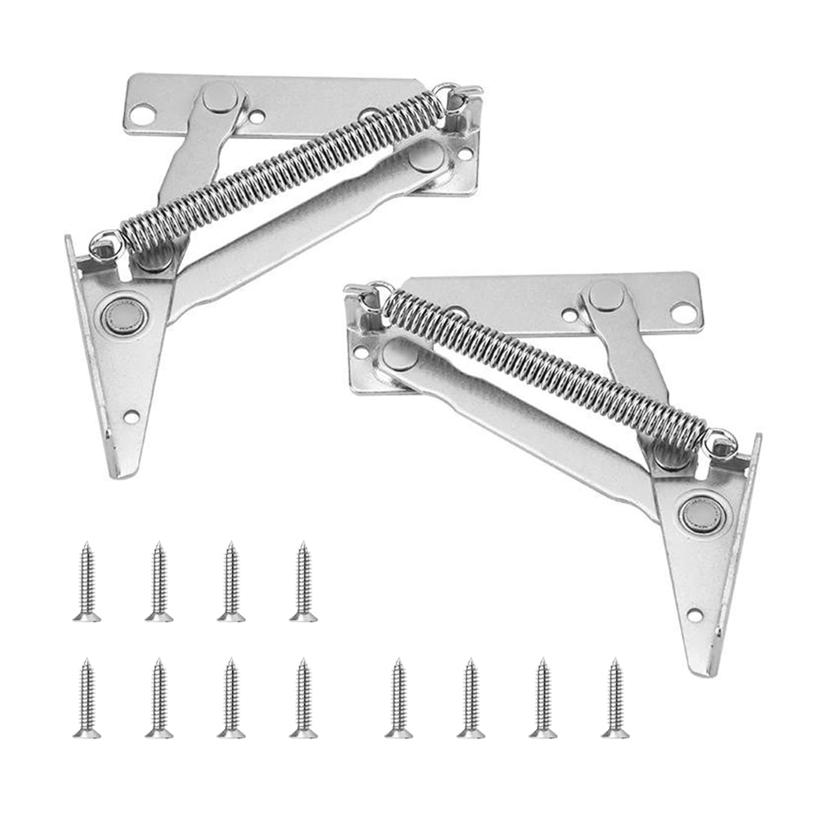 Cupboard Hinges 80 Degree Lift Up Flap Hinges, 12 Screws, 4 Kg Load