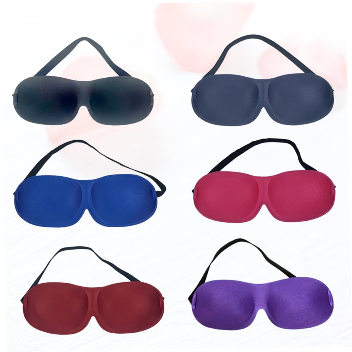 FRCOLOR 18stücke Schlafmaske Ohne Nasenflügel Augenmaske Zur Lichtblockierung Für Reisen Und Zuhause Schwarz Blau Rosé Cyan