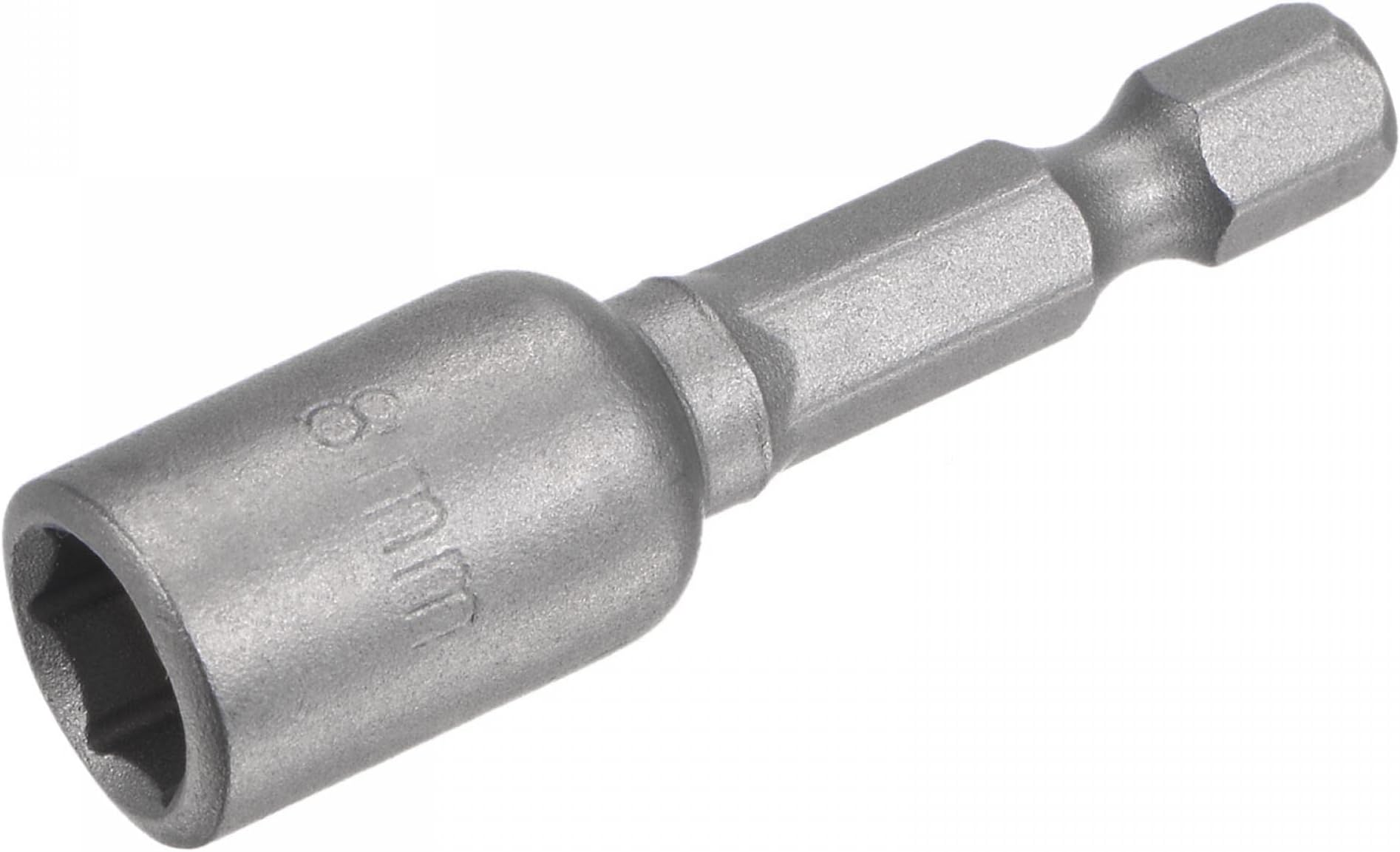 sourcing map Quick-Change Nut Driver Bit, 1/4" Hex Shank 8mm Magnetic Nut Setter Drill Bits, 1.89" Length, Metric