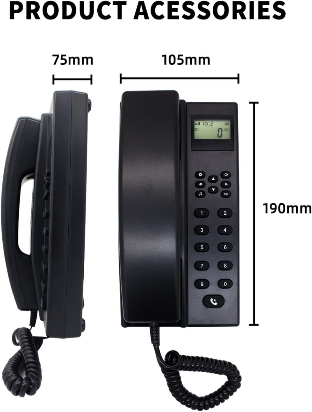 Citofono senza fili, citofono telefonico, sistema di comunicazione bidirezionale per casa, citofono telefonico sicuro per chiamate, oltre 3280 metri di distanza, per magazzini, uffici, ville, casa