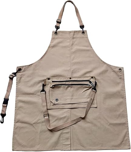 Canvas Work Apron with Detachable Pocket, Can turn to a bag| Multi-Tool Storage, Adjustable Straps, Available in Three Colours