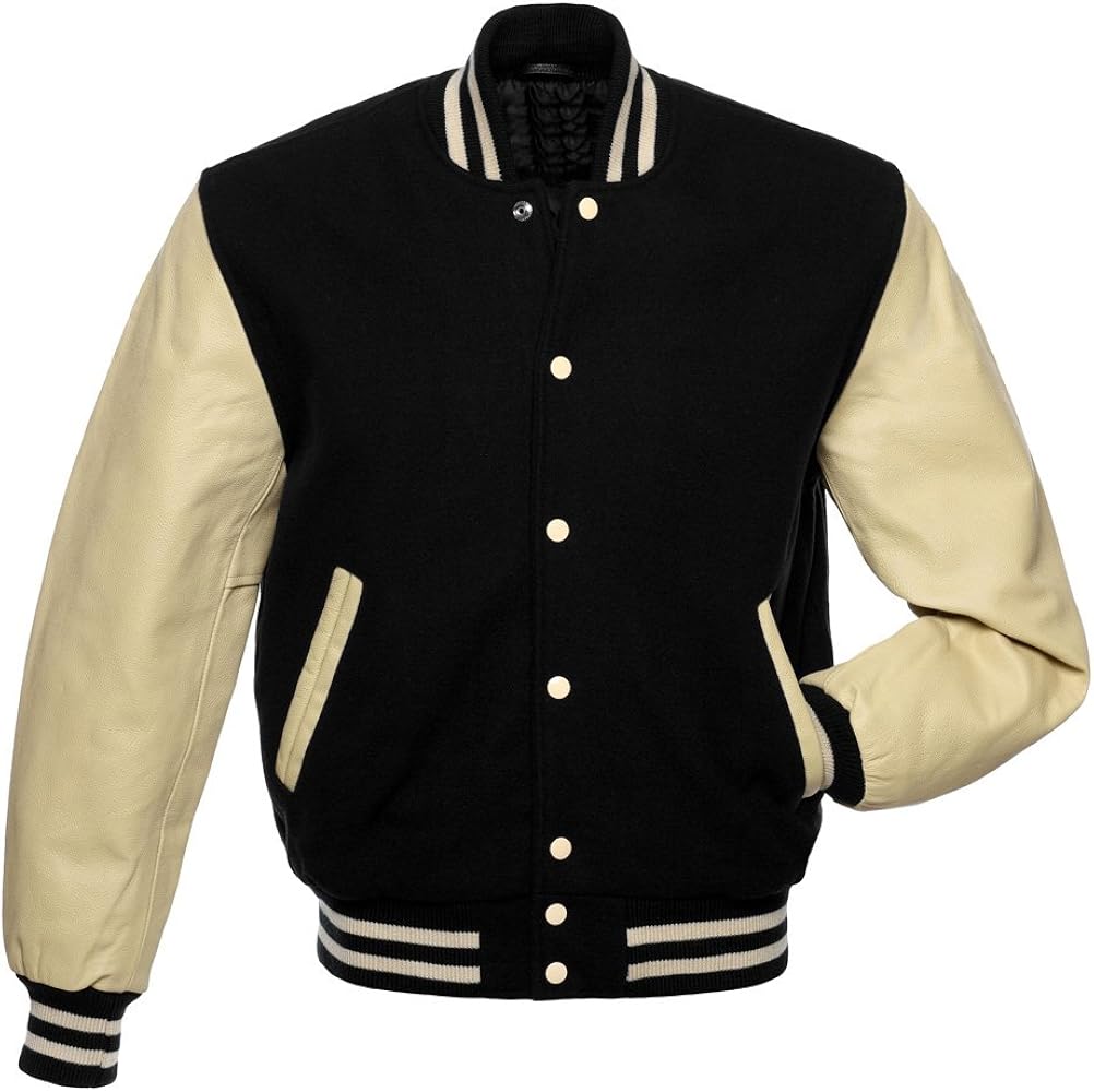FYB Varsity Letterman Jacket, Woolen Body, Contrast Tipping