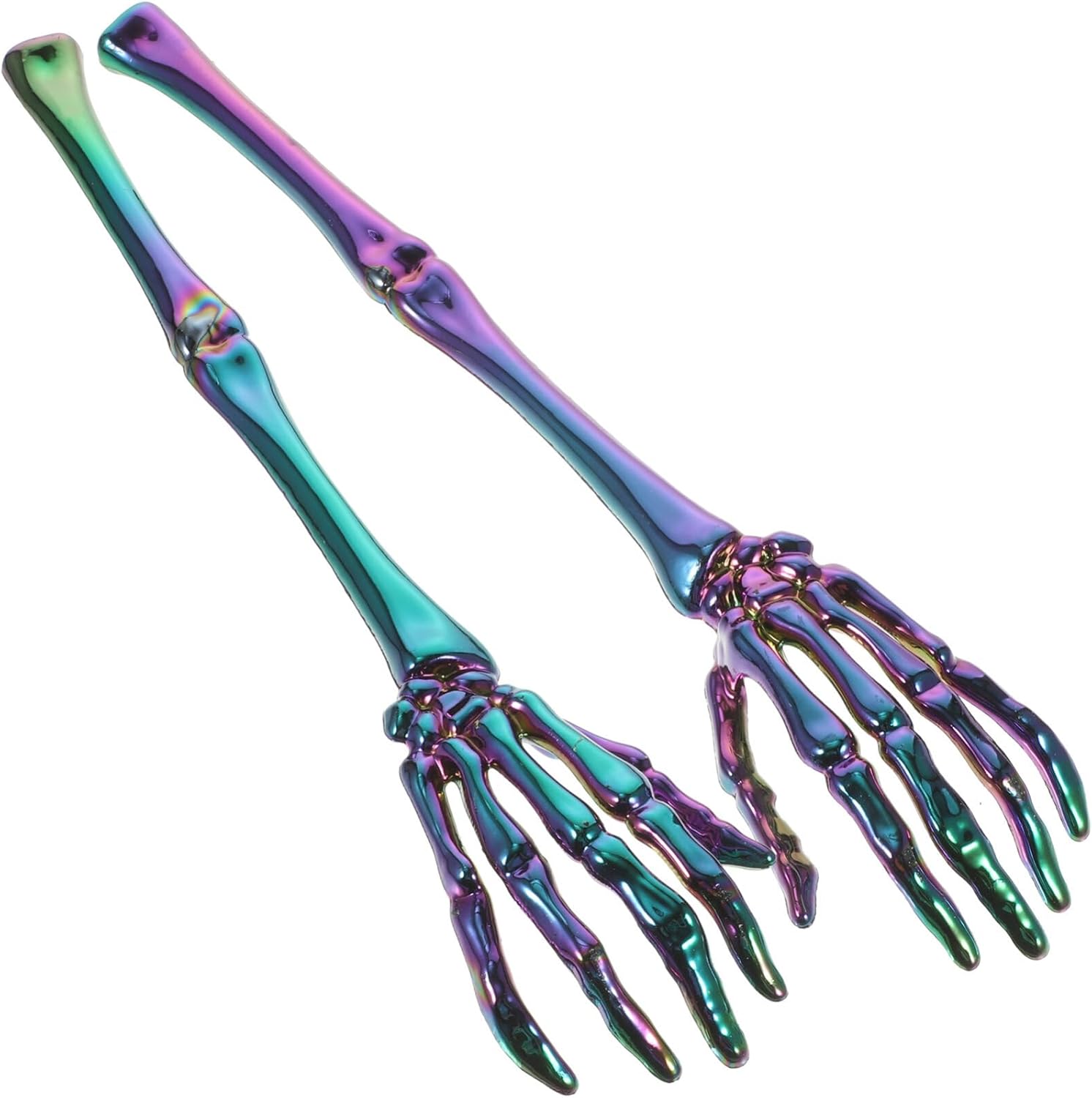 EXCEART 2pcs Halloween Skeleton Hands Salad Tongs Halloween Salad Tong Skeleton
