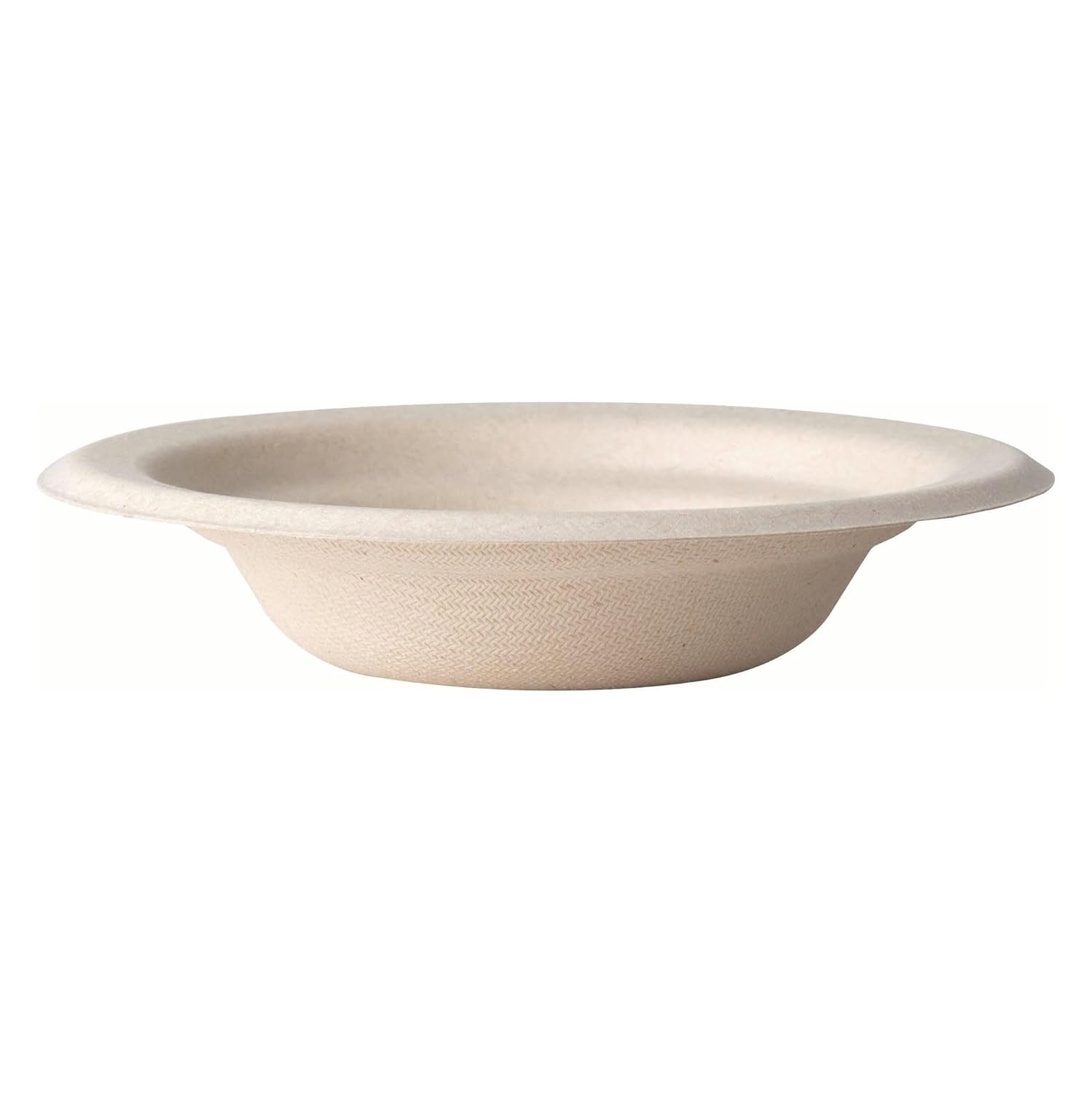 Vegware Compostable Small 4oz Molded Fiber Bowls, Case of 1000, Disposable, Natural Color, Stronger Than Paper, Reclaimed Natural Fiber, No-Added PFAS, Coupe Pasta Bowl, Hot or Cold Food