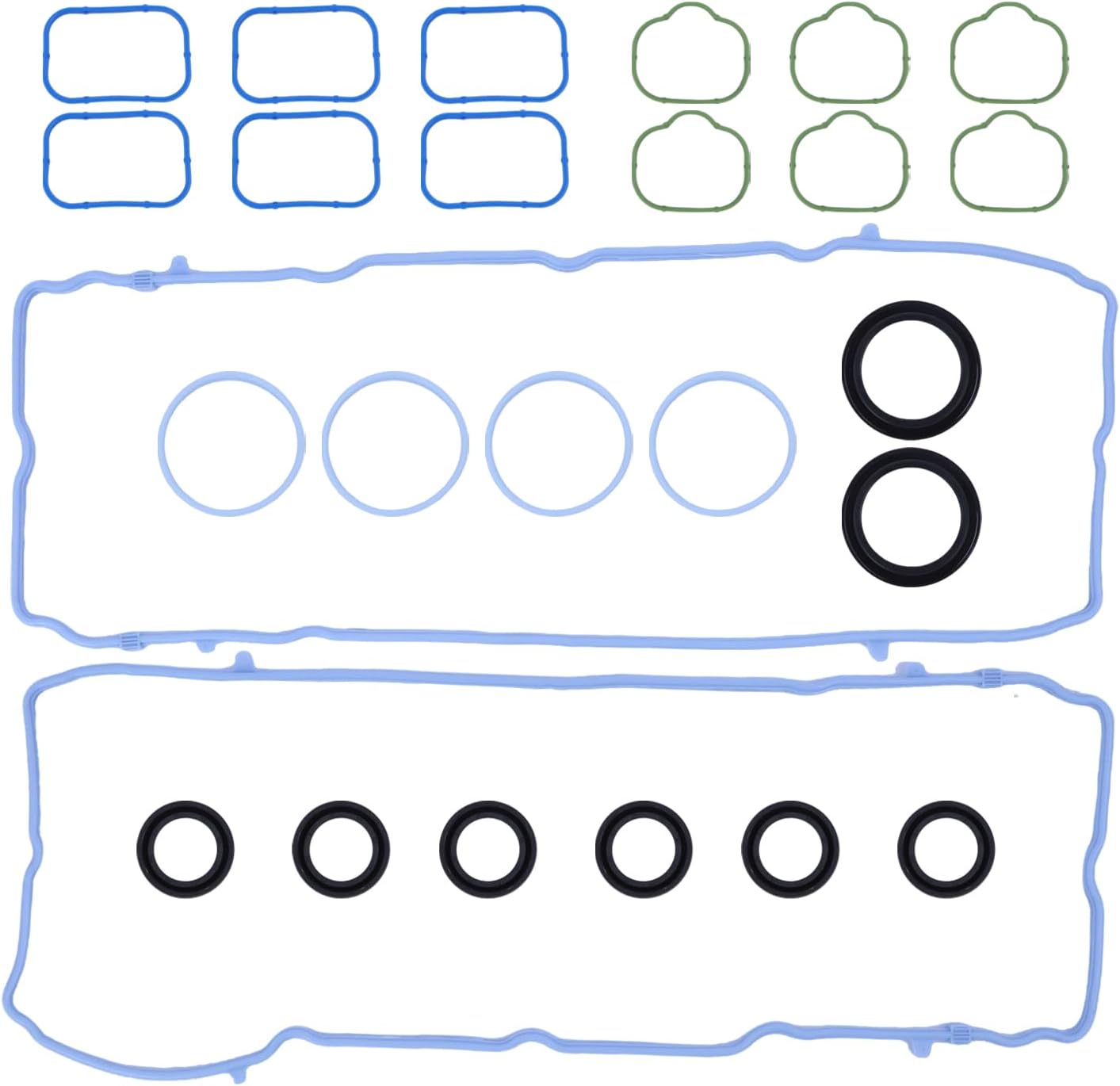 VS50805R Valve Cover Gasket Kit Set MS97204 Compatible with 2011-2020 3.6L V6 Dodge Avenger Challenger Durango Grand Caravan Journey Ram 1500 Cherokee Grand Cherokee Wrangler 200 300