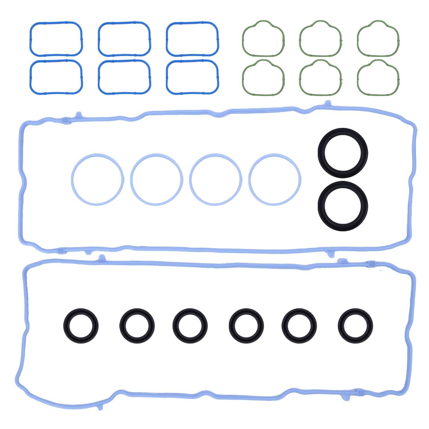 VS50805R Valve Cover Gasket Kit Set MS97204 Compatible with 2011-2020 3.6L V6 Dodge Avenger Challenger Durango Grand Caravan Journey Ram 1500 Cherokee Grand Cherokee Wrangler 200 300