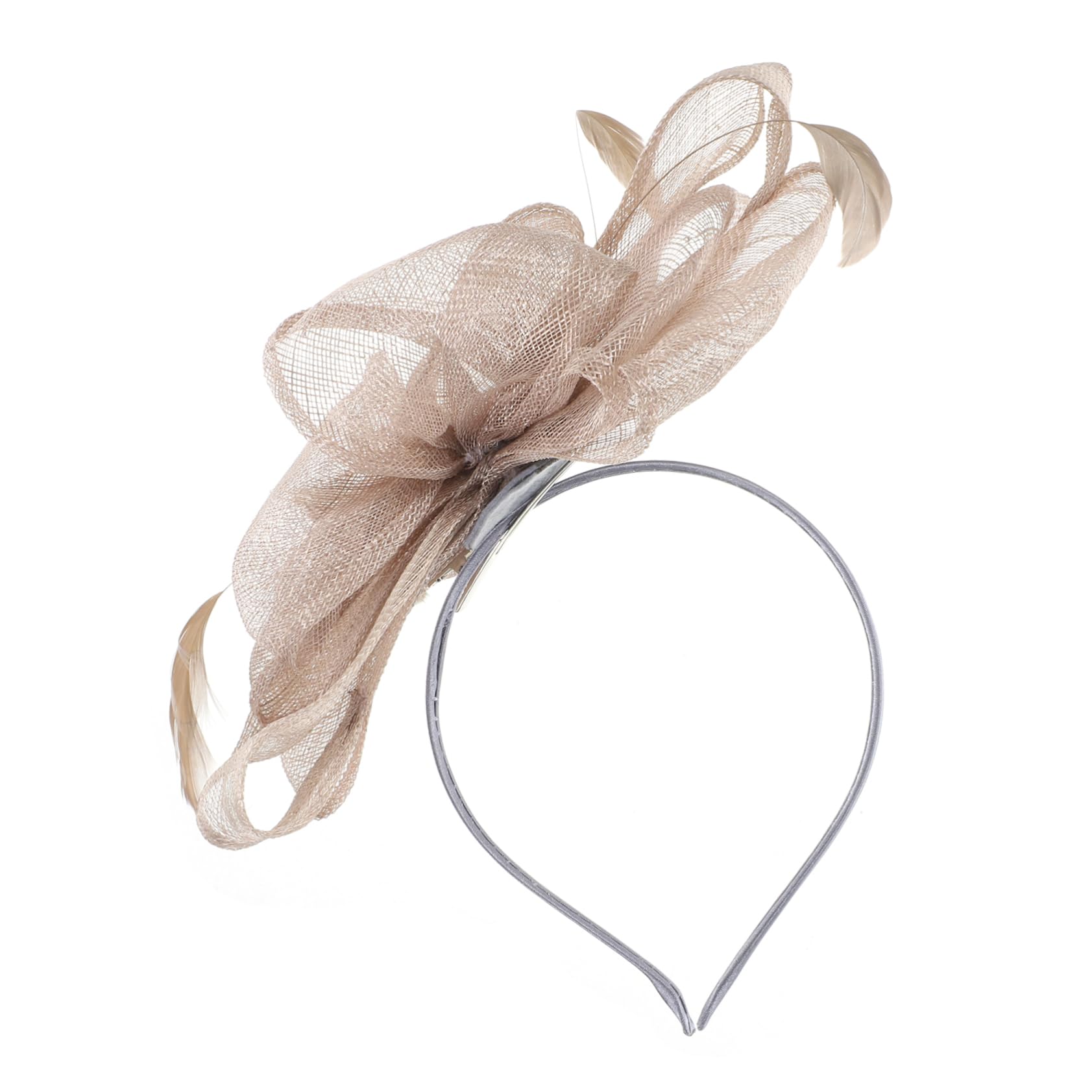 ABOOFAN 2 Piezas Diadema Nupcial Tocado Diadema De Malla Diadema Con Lazo Para Mujer Iglesia Derby Ropa De Fiesta Tops Tocados Clip Para El Pelo Horquilla Sombrero Damas Fascinator