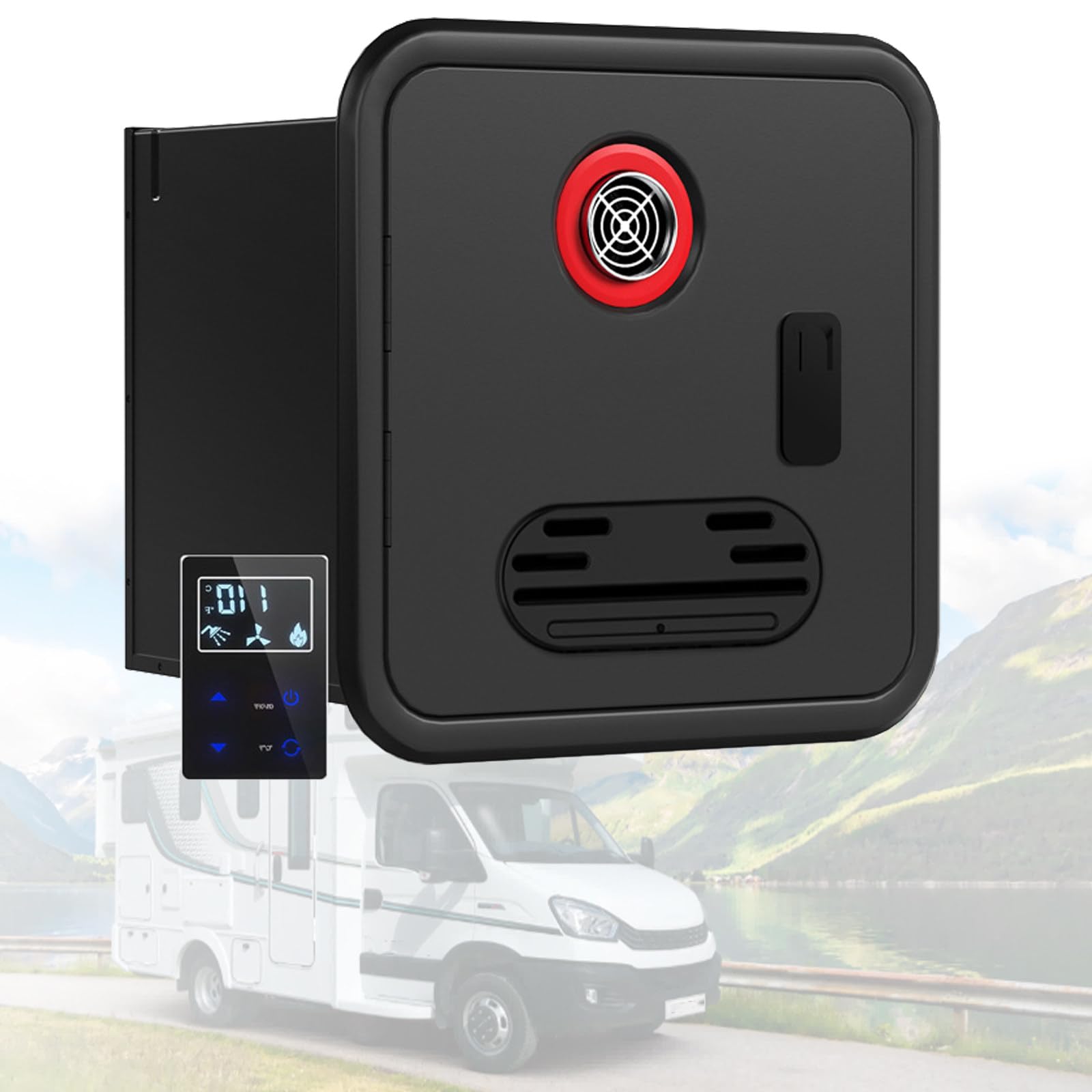 8L/Min RV Tankless Water Heater, 55000 BTU High Altitude Available, DC 12V On Demand Instant Hot Water Heater with Remote Controller &amp; Dual Water Outlet, Compatible with All RVs C