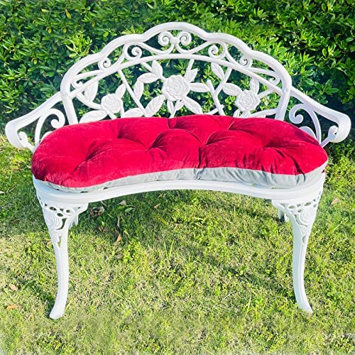 Mandolin Outdoor Park Garden Chair,All Chair Anti Rust Cast Aluminum Patio Yard Bench,Carved Rose Loveseat Bench for Backyard .Porch.Balcony.Lawn (