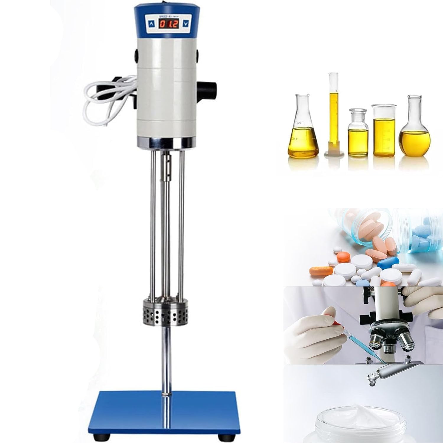 Miscelatore omogeneizzatore emulsionante a dispersione ad Alta velocità da Laboratorio con Display Digitale per l'industria cosmetica/Alimentare/delle Vernici,FJ200-SH