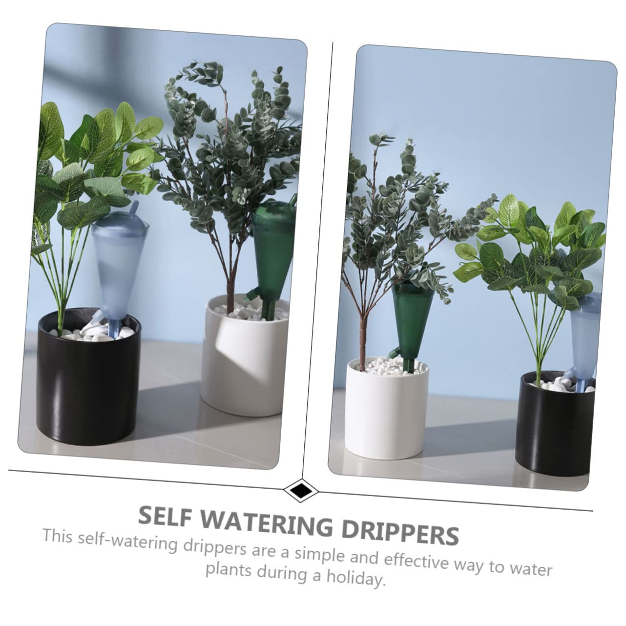 Abaodam 2 Set Dispositivo Irrigazionper Piante Piccole Annaffiatura Regolabili per Piante per Giardinaggio E Ufficio 2 Pezzi*2