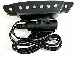 Captador Magnético Para Violão Cordas De Aço Single Cool Preto