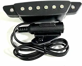 Captador Magnético Para Violão Cordas De Aço Single Cool Preto