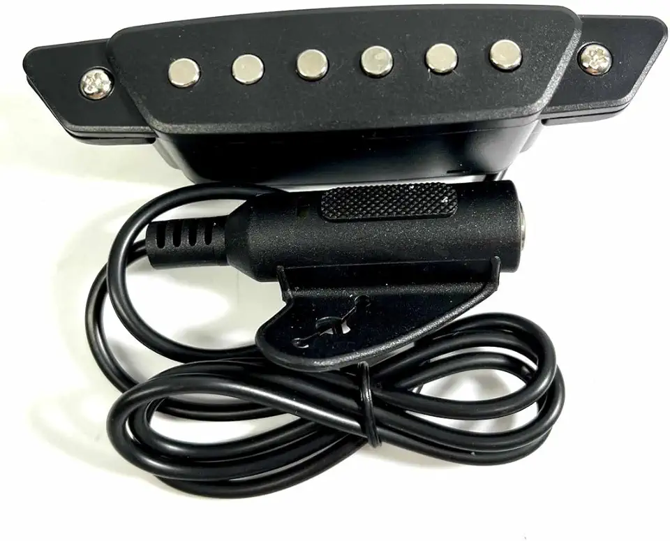 Captador Magnético Para Violão Cordas De Aço Single Cool Preto