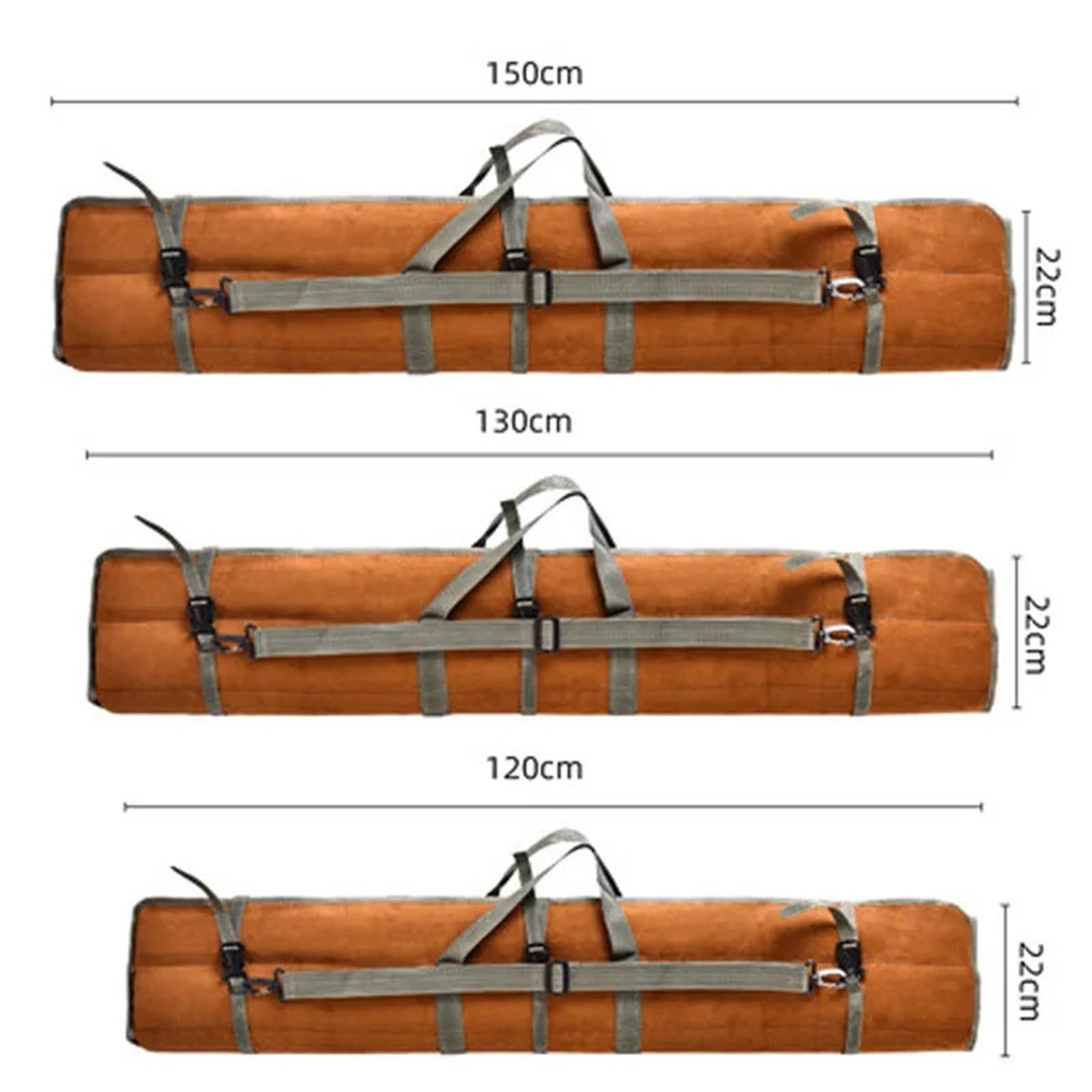 Angeltasche 120 cm 130 150 Leinwand Angeln Tasche Wasserdicht Angelrute Regenschirm Tackle Getriebe Lagerung Fall Tragbare Roll-Up Schulter Taschen