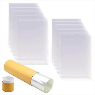 30 Stück 30 x 61 cm Mylarfolie, 6Mil 0,15mm PET Schablonenfolie Blanko Mylar Blätter, Mylar Schablone Blätter, PET Mylar Airbrush Schablonen Material, DIY - Schablonenkunstblatt zum Schneiden
