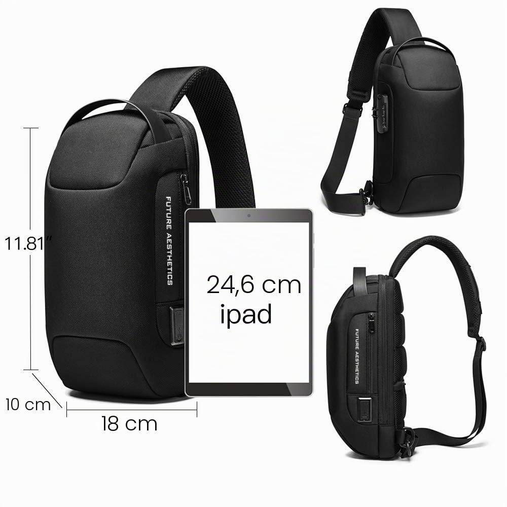 BANGE Sling Bag, Waterproof Men's Chest Bag Shoulder bags Crossbody Sling Backpack for Men