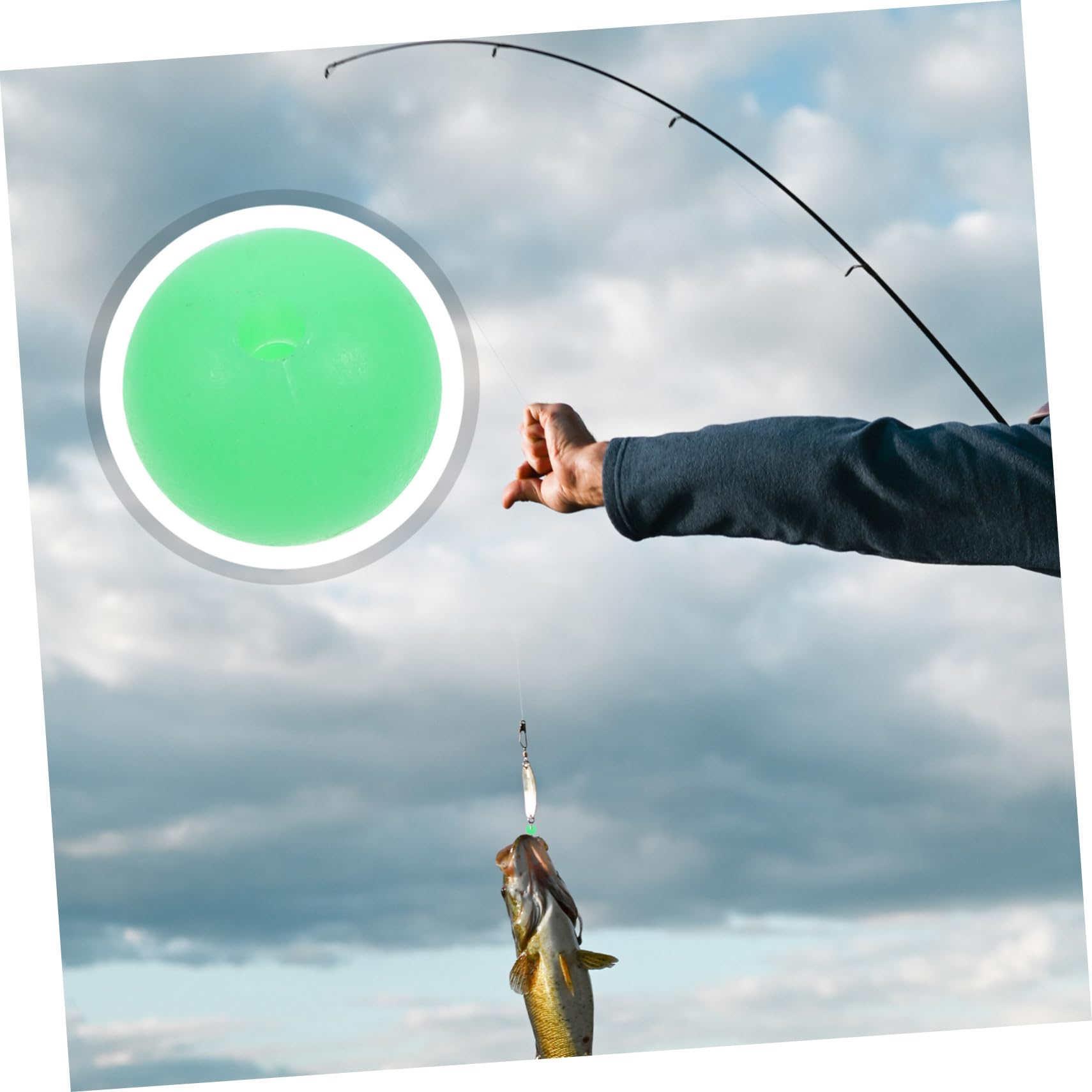 VANZACK 2sets Fishing Lure Beads Glow in Dark Night Fishing Beads for Saltwater Freshwater Reusable Lure Accessories 100pcs*2