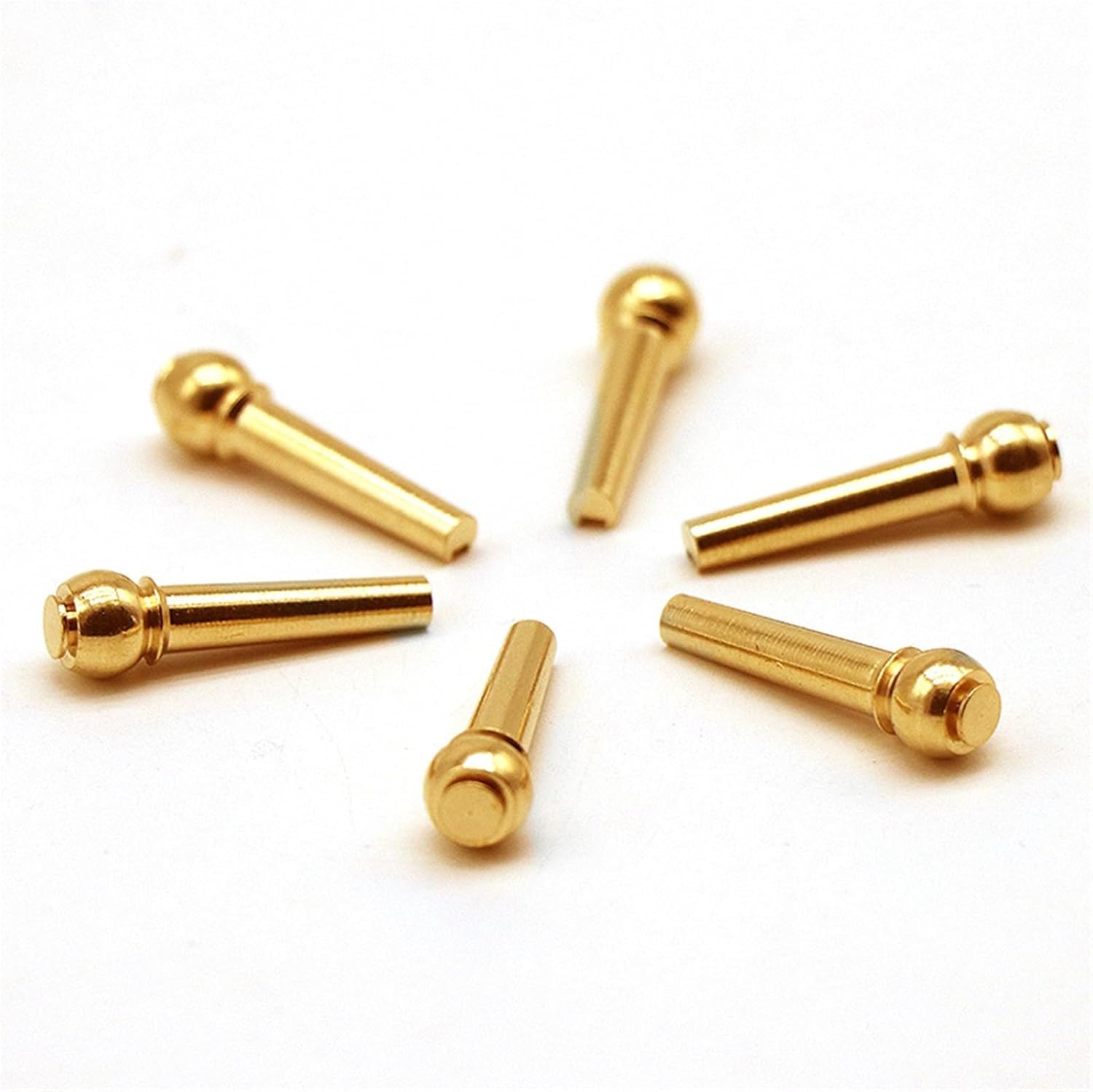 Guitar Bridge Pins 50pcs Acoustic Guitar String Bridge Pins Solid Copper Brass Endpin Replacement Parts Accessories Guitar Strings Nail