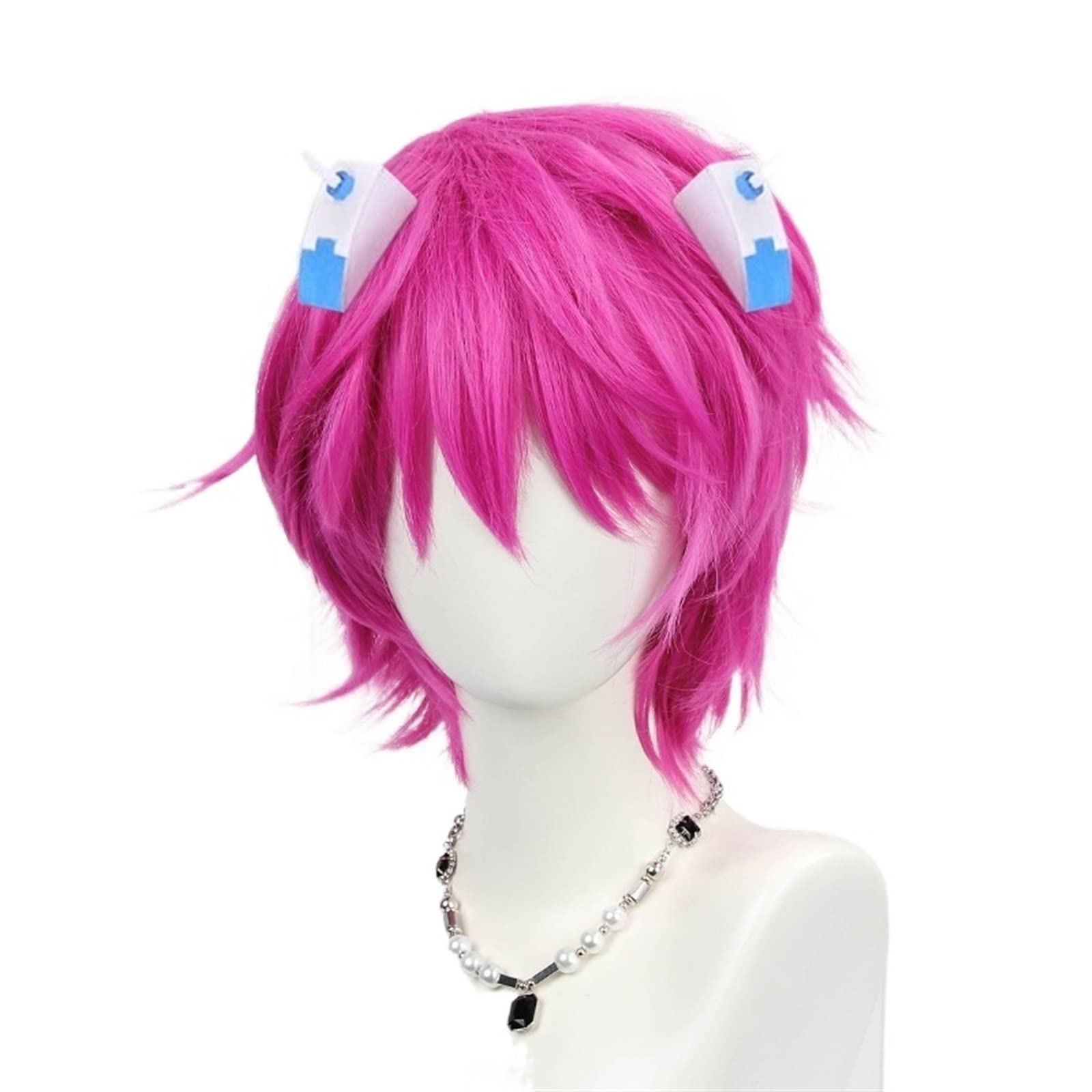 ZWENDE Wig Wig Female Wig Rose Mesh Short Wig