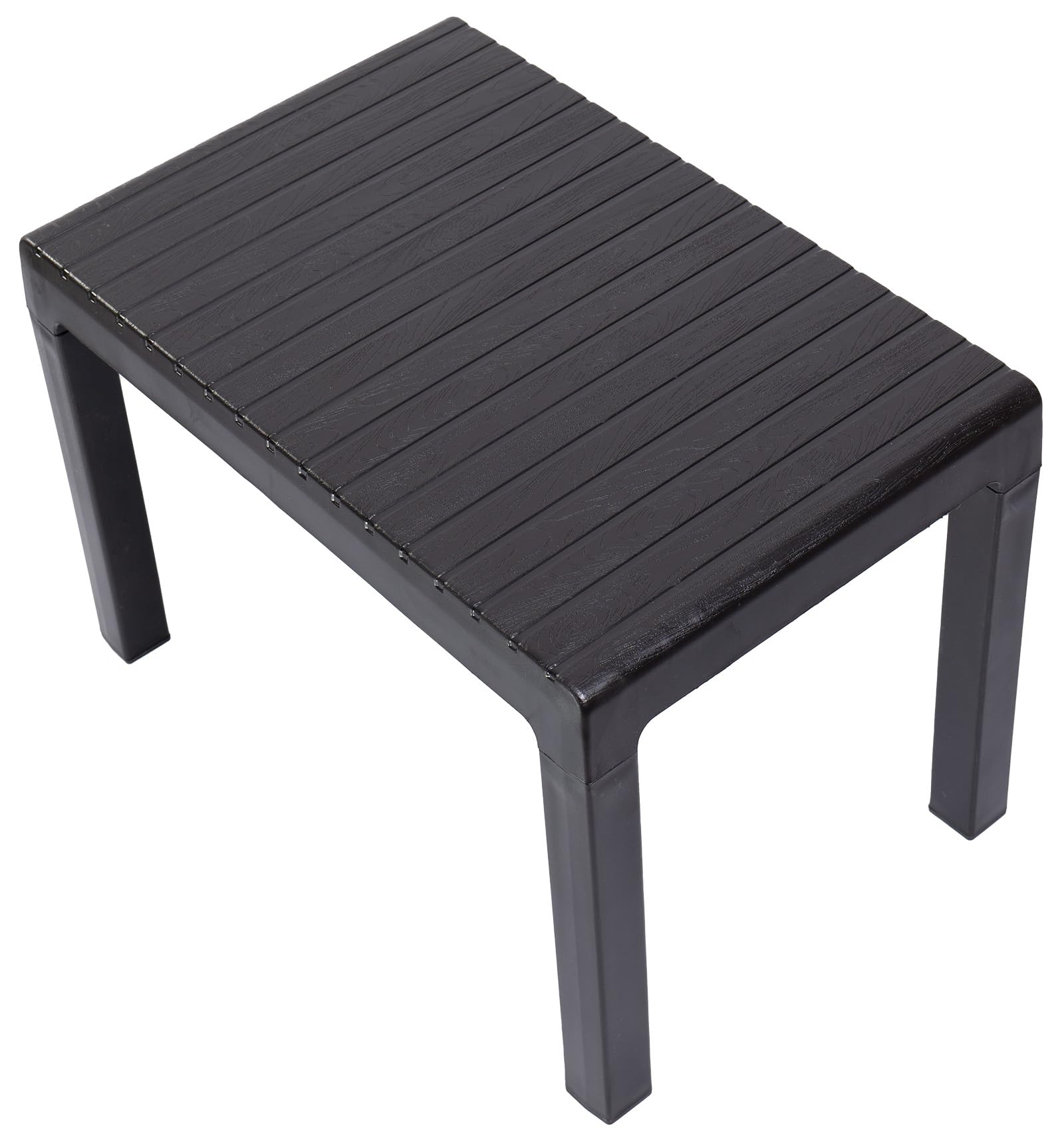 Violet Mesa Auxiliar Plástico, 60X40 cm, Mesa de Café (Marrón Oscuro)