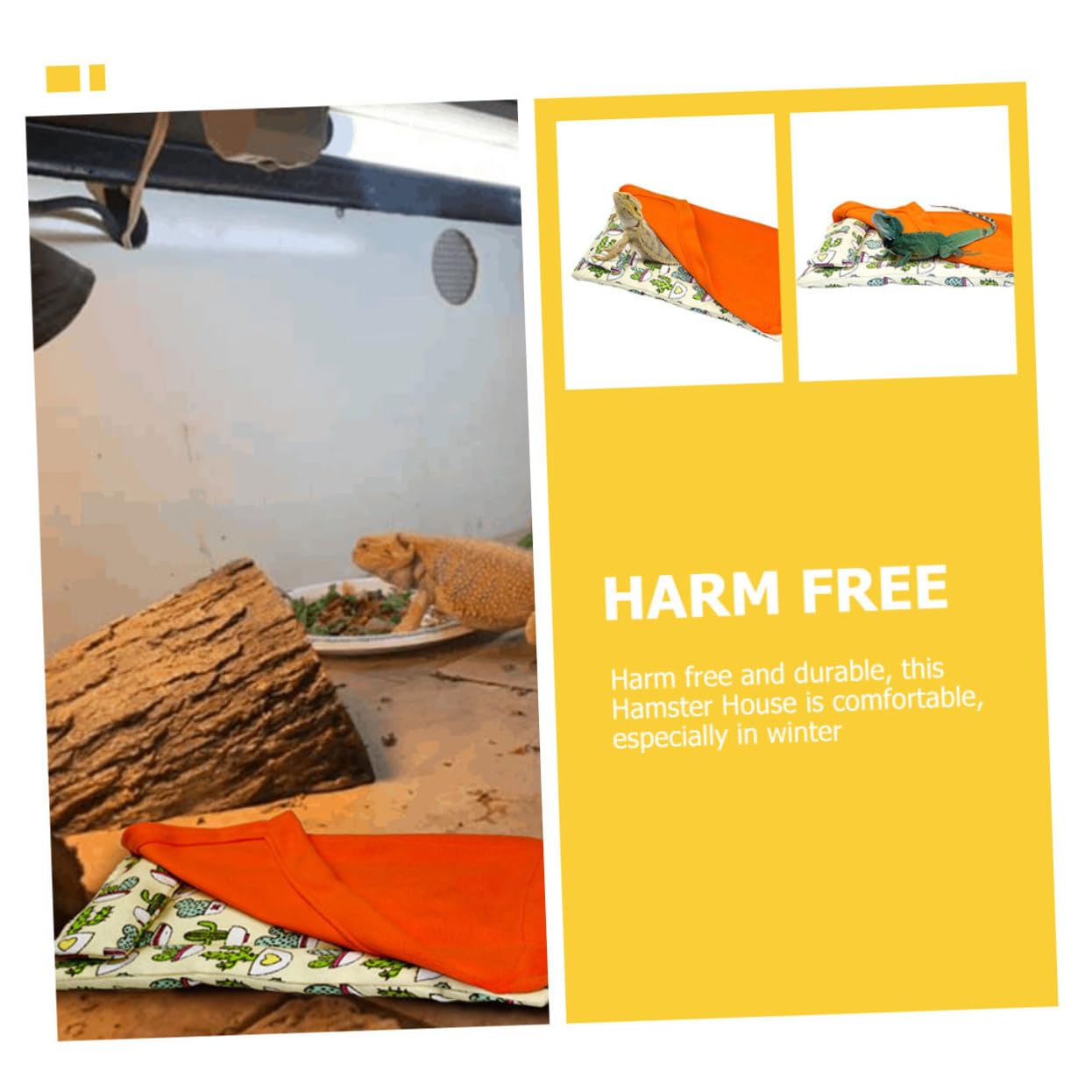 Housoutil 3piezas Cama Caliente para Pequeños Reptiles y Roedores y Duradera para Cobayas y Conejillos De Indias Diseño De Peluche Proporciona Comodidad y Seguridad El Hogar De Tu