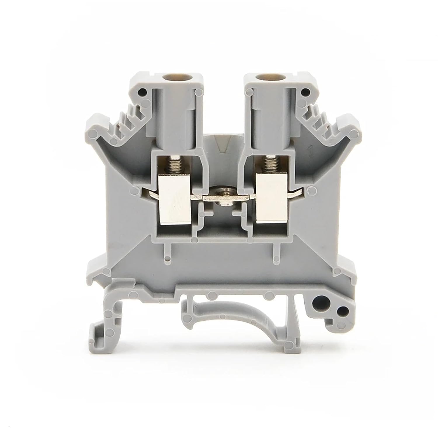 10Pcs UK3N DIN Rail Terminal Block, 32A 500-800V Double-Layer Screw-Type Compact Terminals with PA66/UL94V-0 for Industrial Pane(UK-3N-10 PCS-Gray)