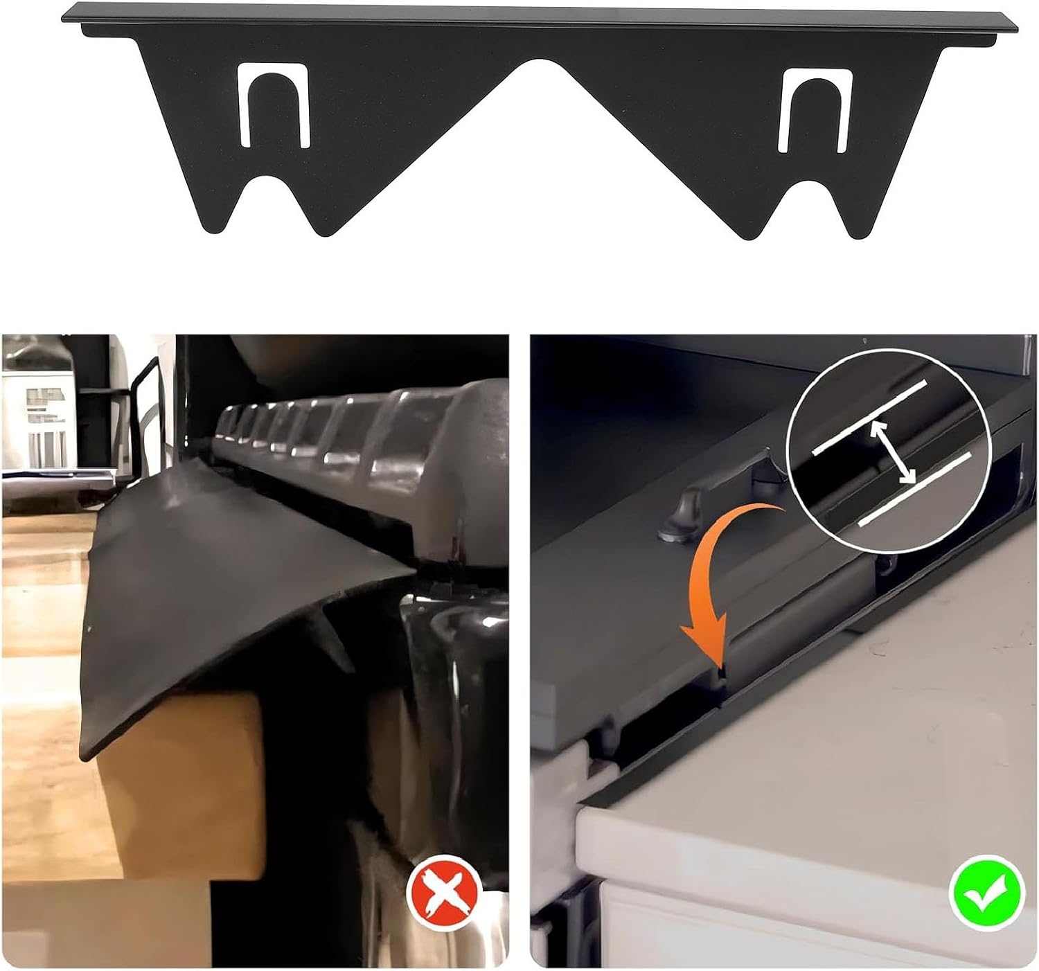 Stove Covers, Heat Stainless Steel Stove Filler Adjustable 13.8 to 27.6 Inches, Guard with Spring Slots for Kitchen Oven Counters