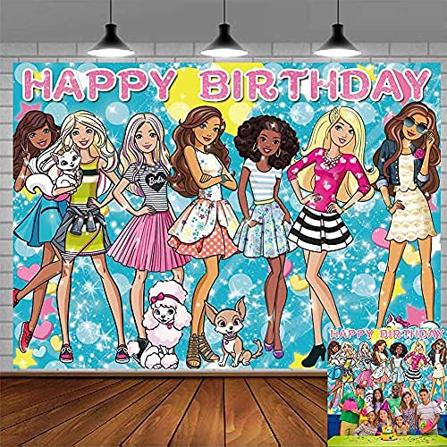 Barbie Party Backdrop Pink Photography Background Glamour Girl