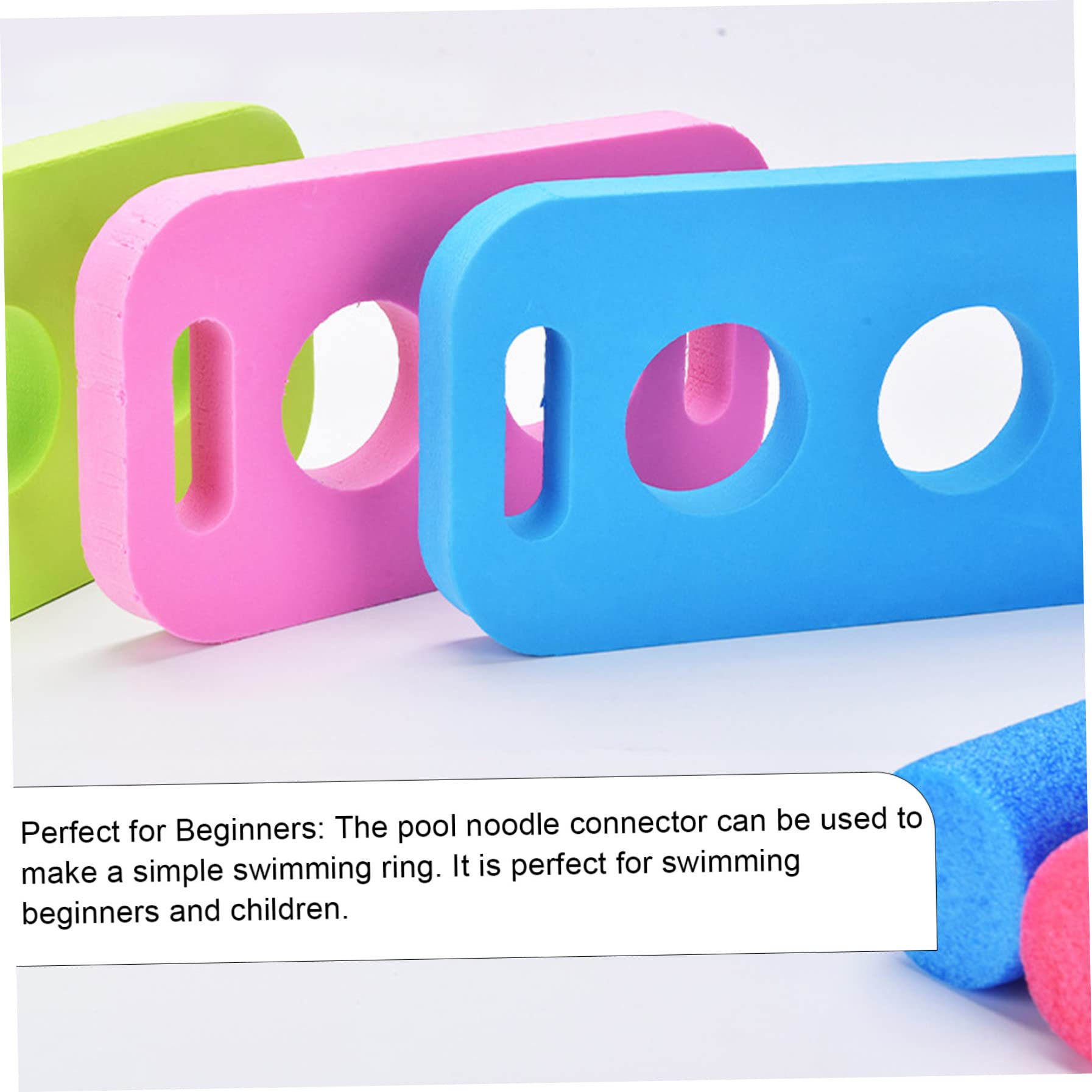 Connecteurs De Nouilles De Piscine EVA – Lot De 3, 2 Trous, Couleur Rose+vert+bleu, Pour Débutants Et Jeux Aquatiques