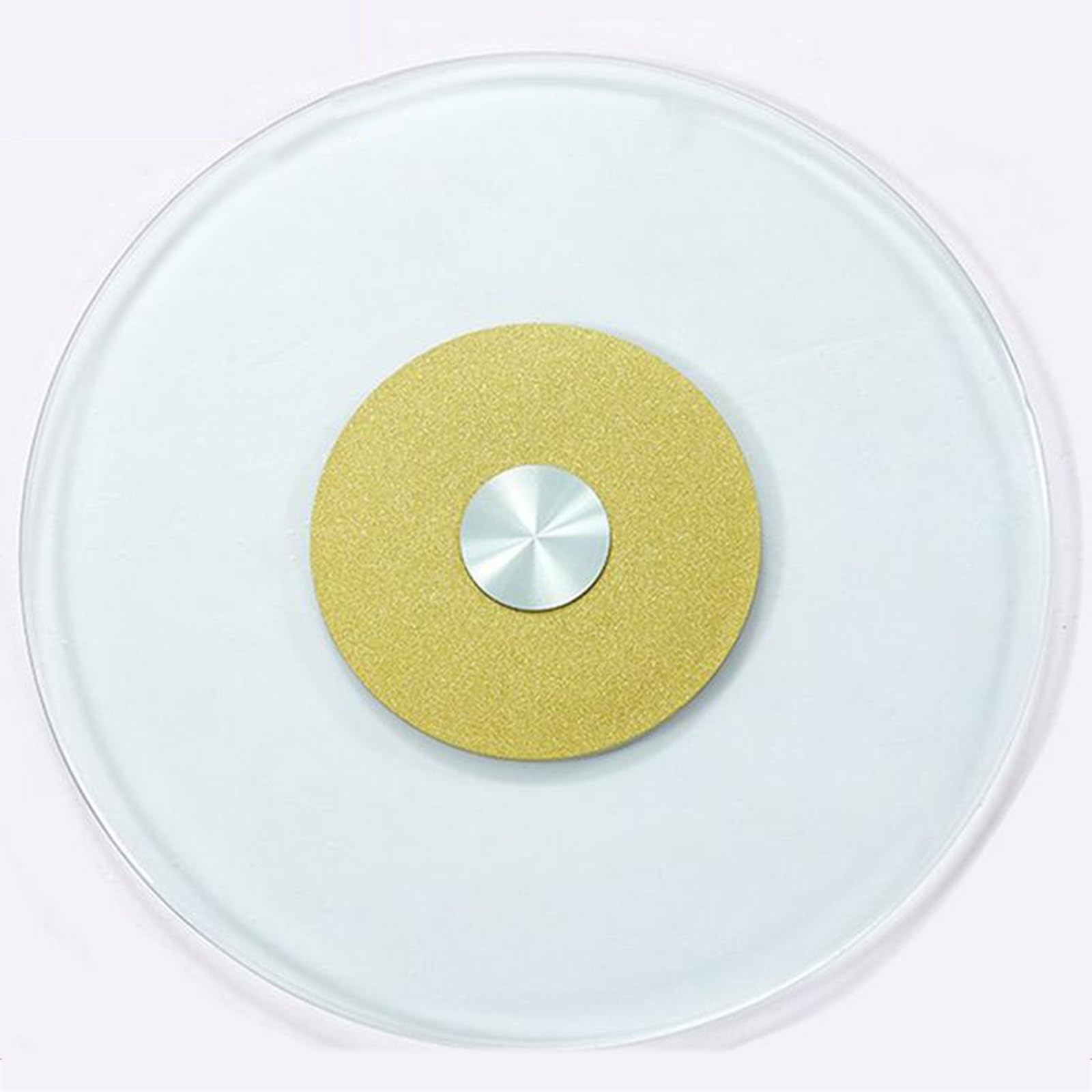 WEKONUMEX Tempered Glass Lazy Susan Turntable(Gold,Ø 80cm/31in)