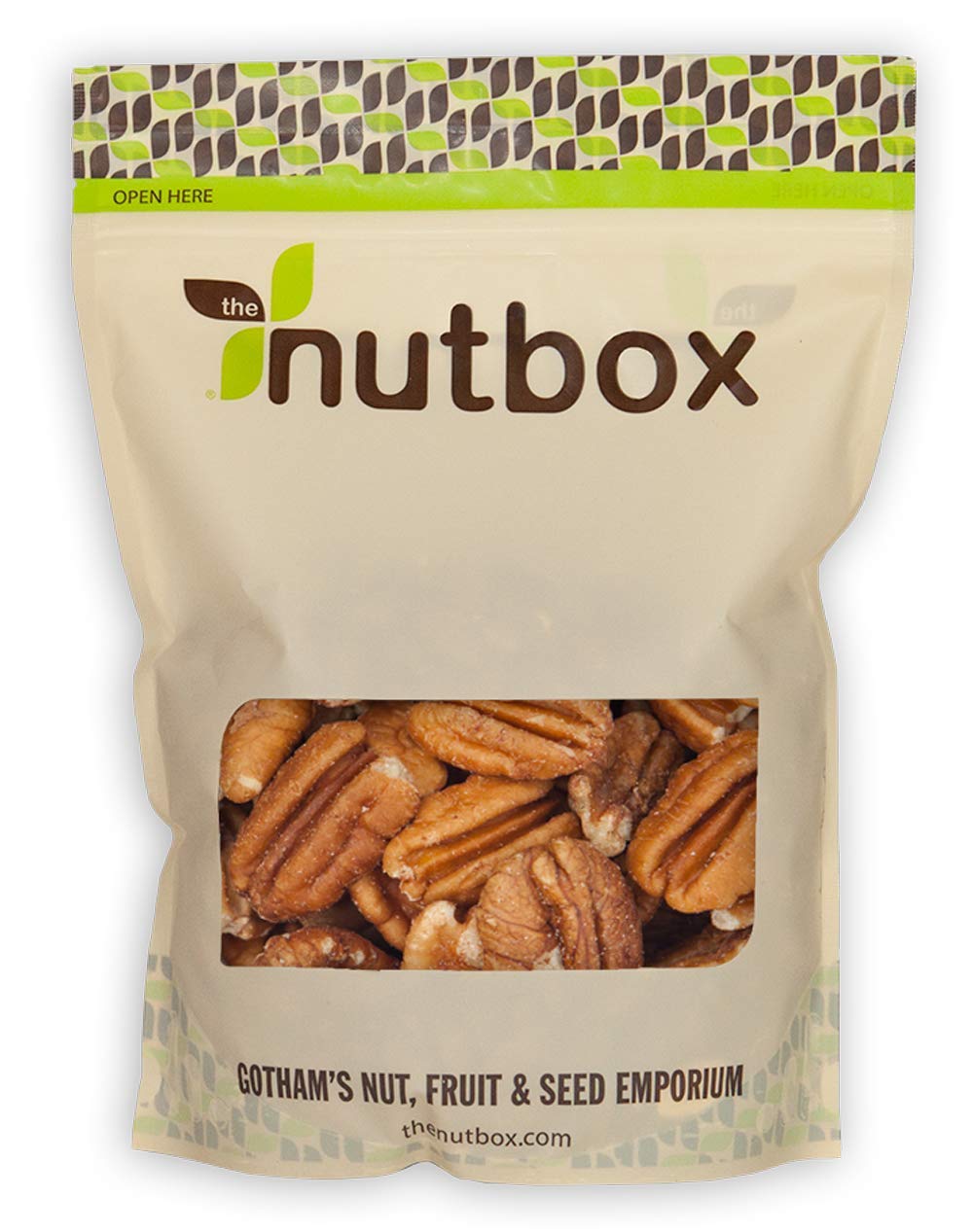 Nutbox Dry Roasted Pecan Halves Salted 2 Pounds Oven Baked