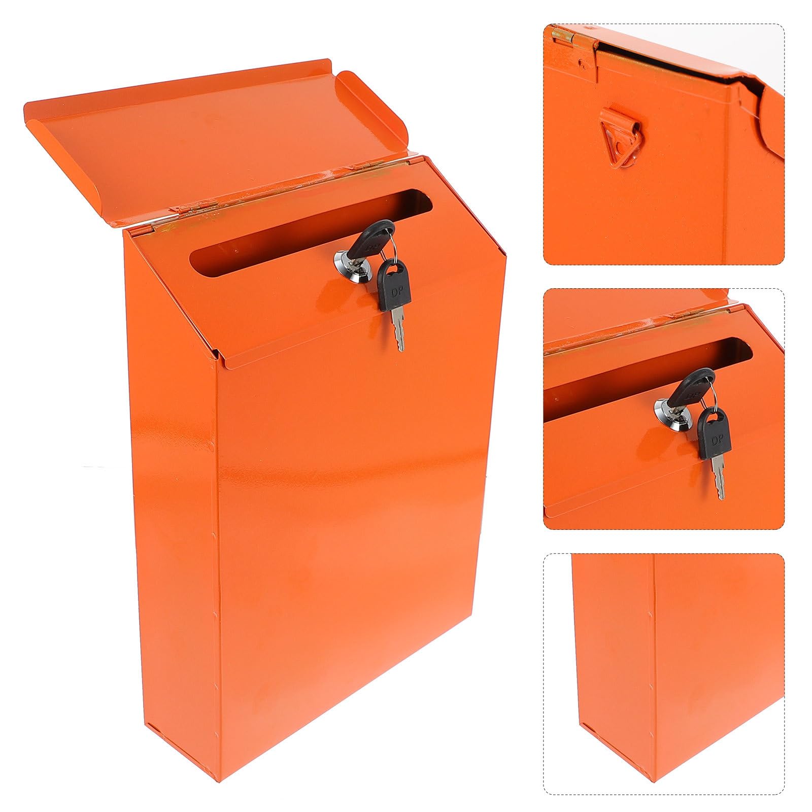 Retro Wandbriefkasten aus Hochwertigem Eisen mit Schloss Graffiti fähig Wetterfest und Robust Vielseitig Nutzbar als Briefkasten oder Vorschlagsbox für Büro Schule und Garten