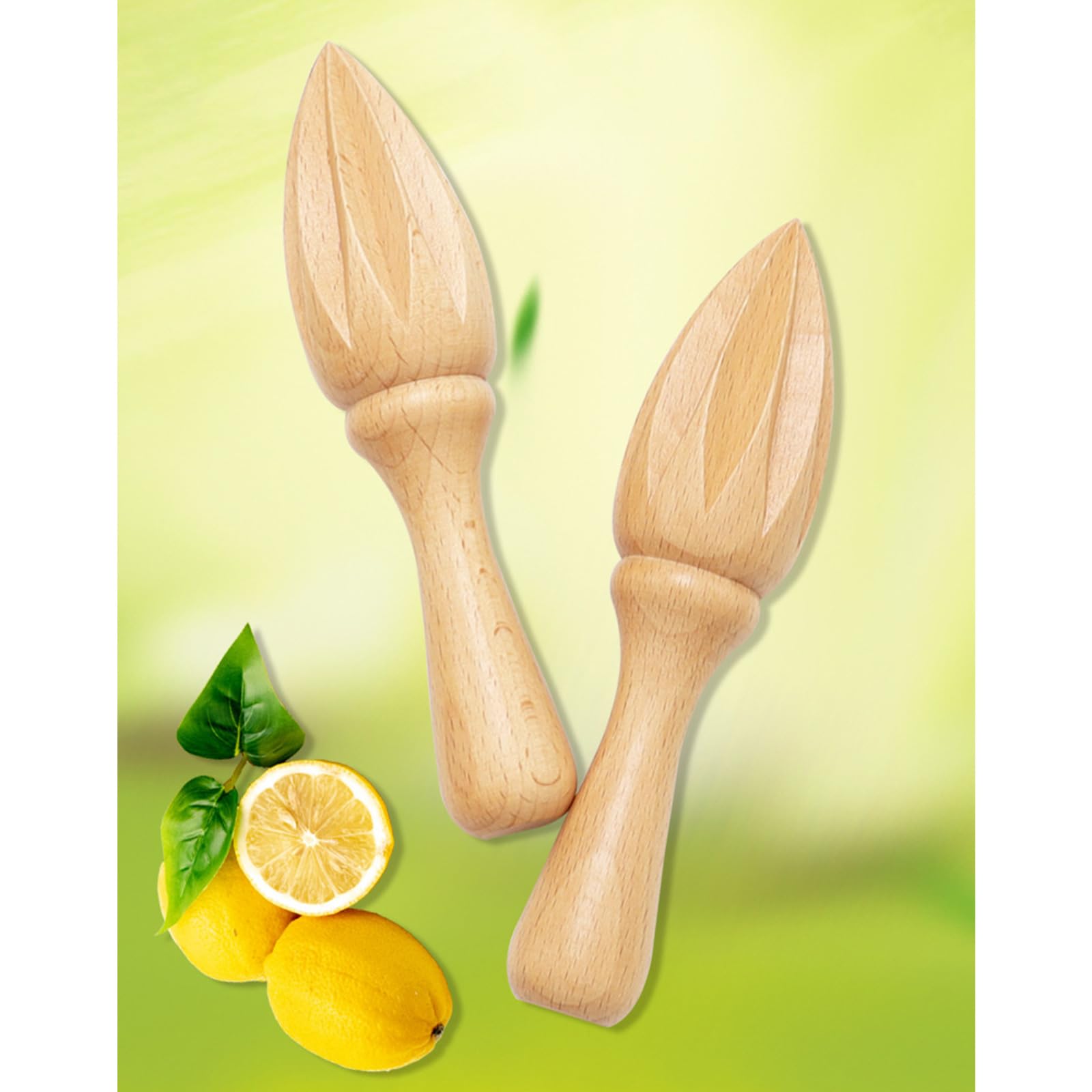 Exprimidor manual de limón, madera de haya, herramienta de cítricos
