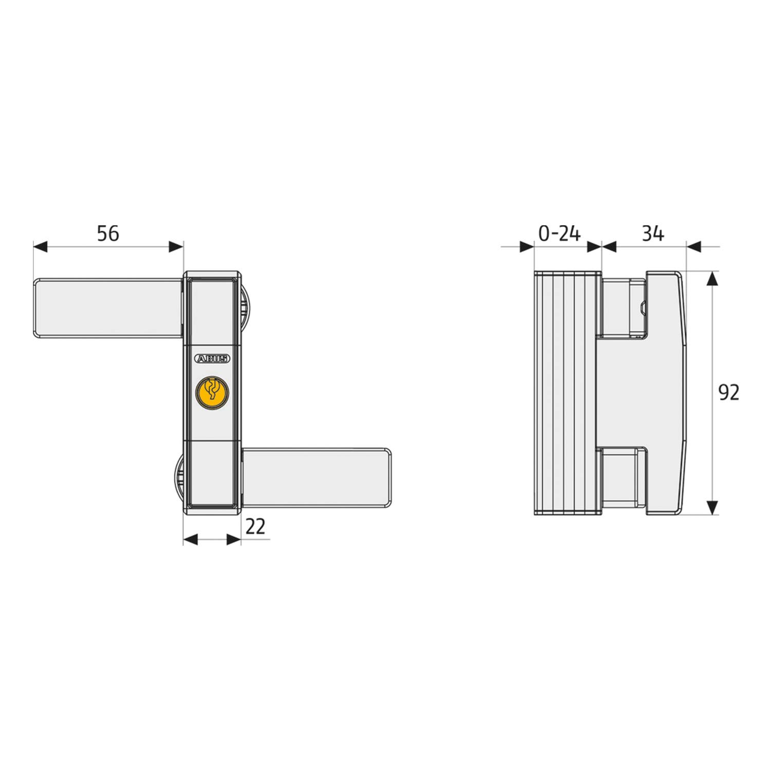 ABUS 2530 W AL0089 Fenster-Zusatzschloss