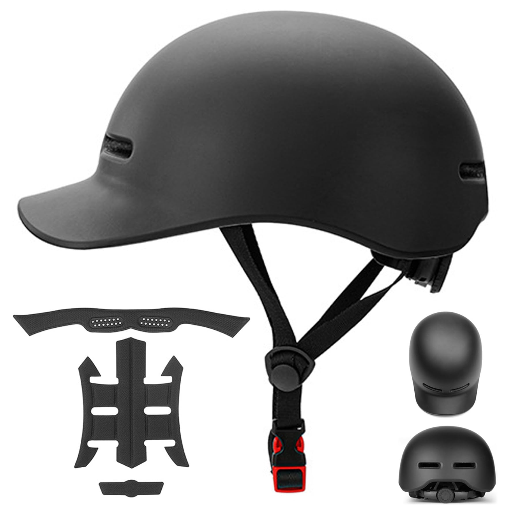Casco de bicicleta estilo gorra ajustable contra impactos urbanos 8