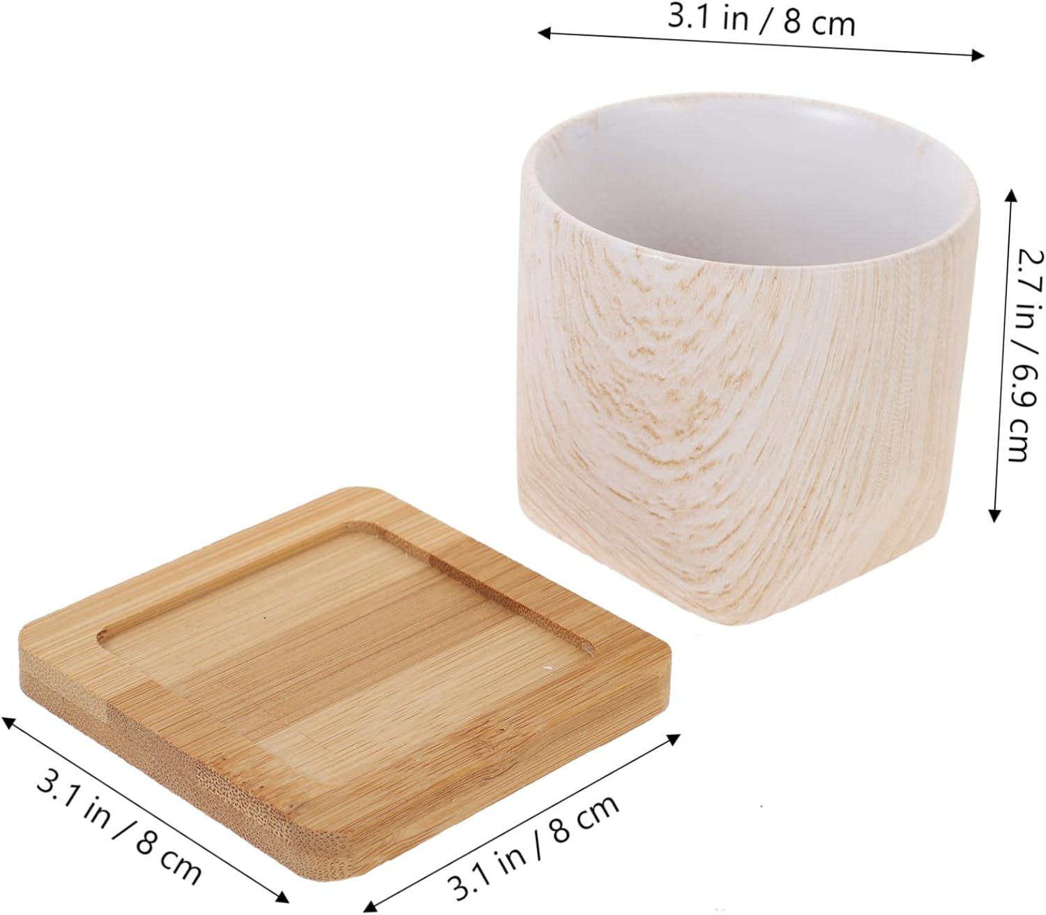 BESPORTBLE 4 Sets Ceramic Flowerpot Flower Pots Indoor Plant Pots Garden Flowerpots Windowsill Flowerpot Ceramic Succulents Pots Desktop Flowerpots Garden Flower Pot Cactus Delicate Bamboo