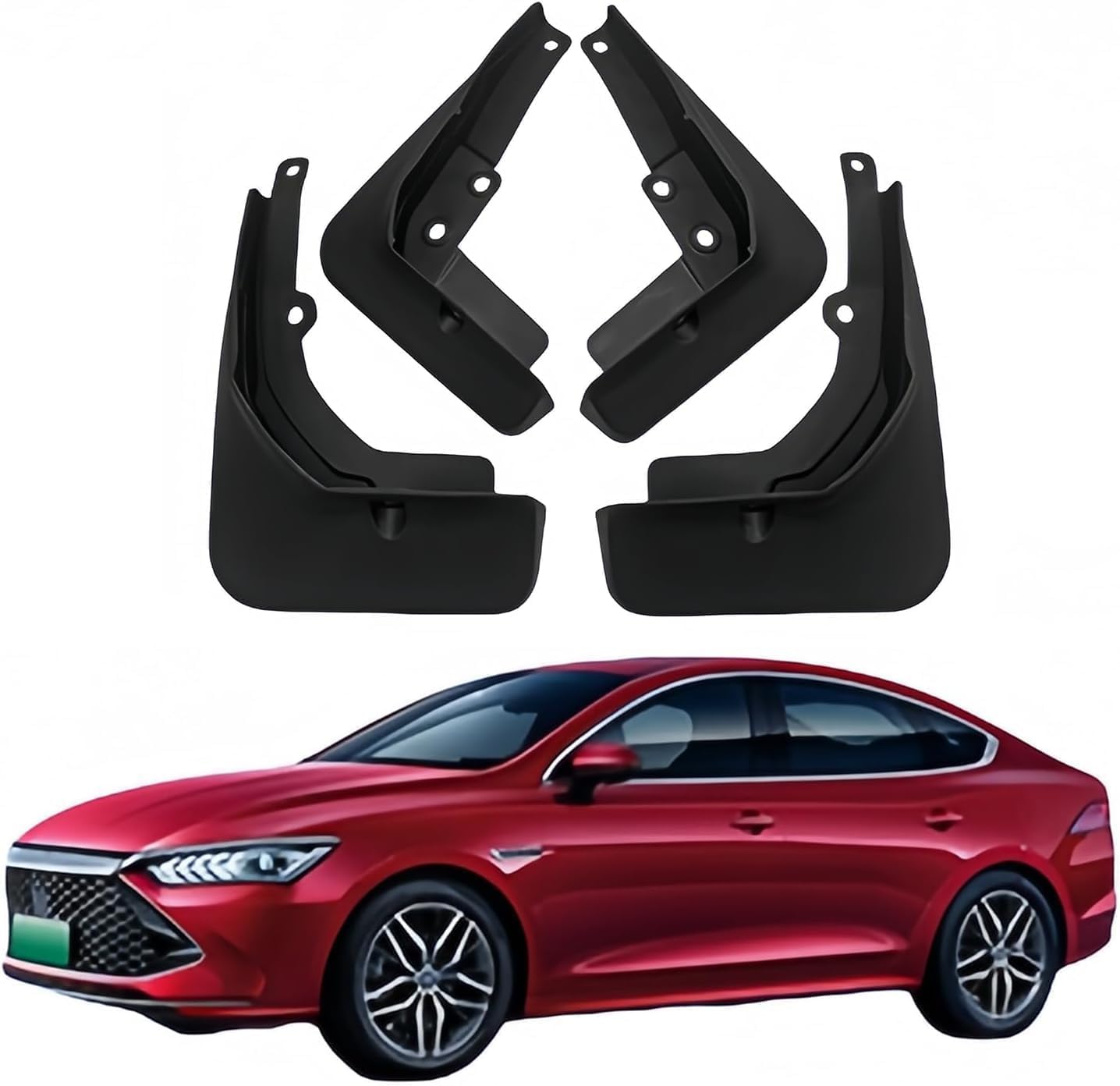 NYSLDSCO 4Pcs Premium Mud Flaps for BYD Qin Plus 2021 2022 2023 2024 2025 Front and Rear Splash Guards Durable Mudguards Protection Against Road Debris