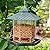 Twinkle Star Wild Bird Feeder Hanging for Garden Yard Outside Decoration, Hexagon Shaped with Roof, Green