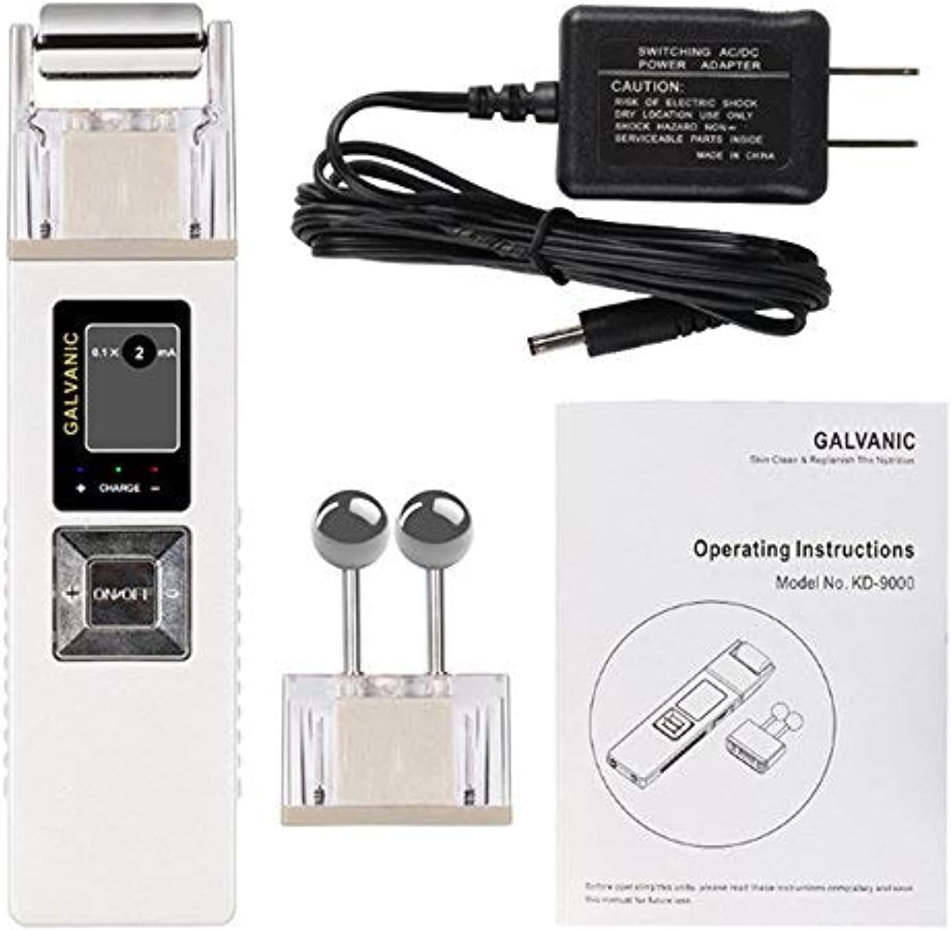 Galvanic Facial Machine Portable Professional Galvanic Microcurrent Skin Firming Machine with Case Anti-aging Galvanic Roller Skin Care Spa for Salon and Home Use, Shipping from USA