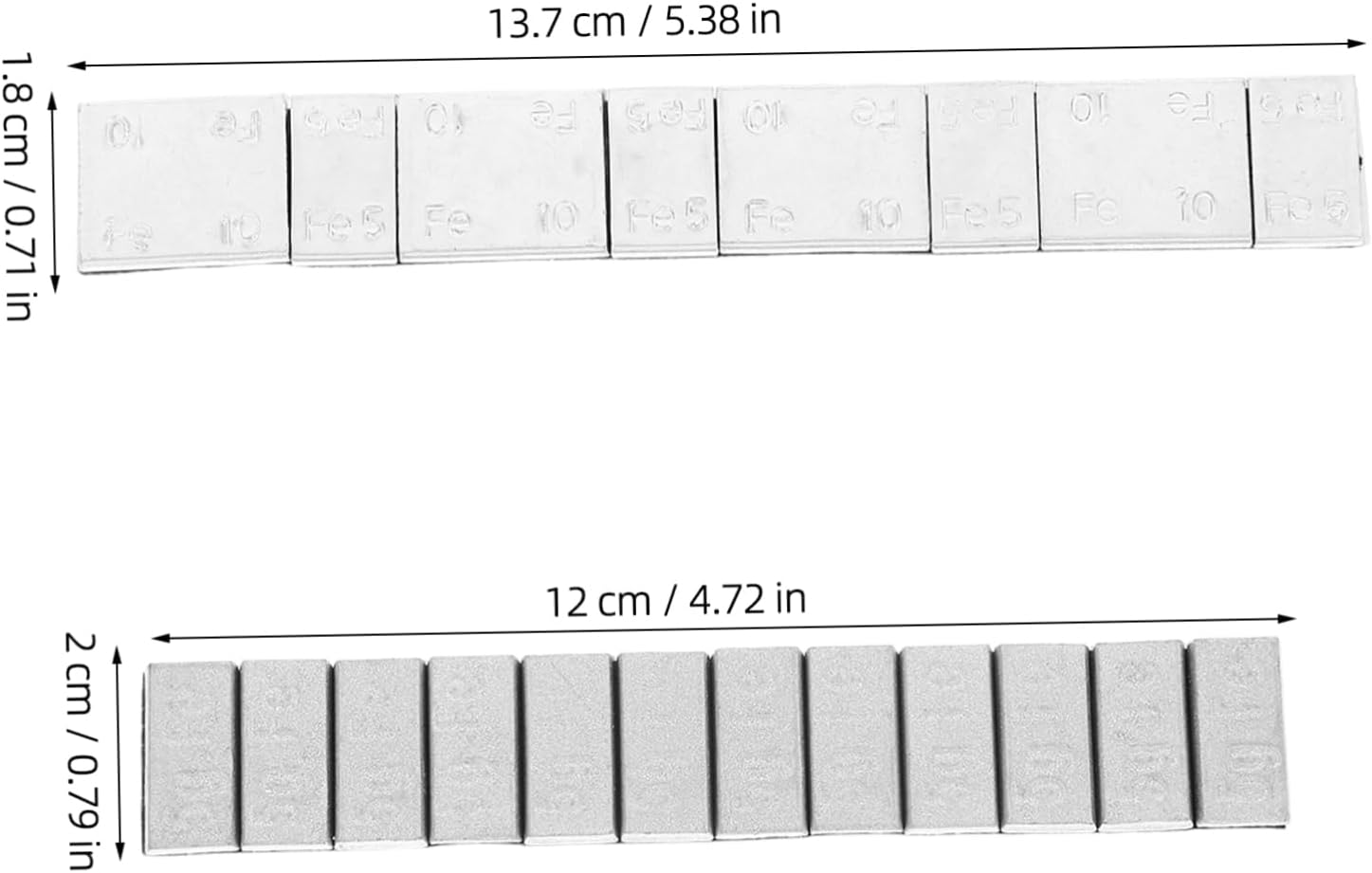 SOLUSTRE 7 Strips of Heavy Duty Tire Balancing Weights for Vehicle Wheel Replacement Sturdy Steel Wheel Weight Blocks for Car Tire Balancing Compatible Vehicle Types